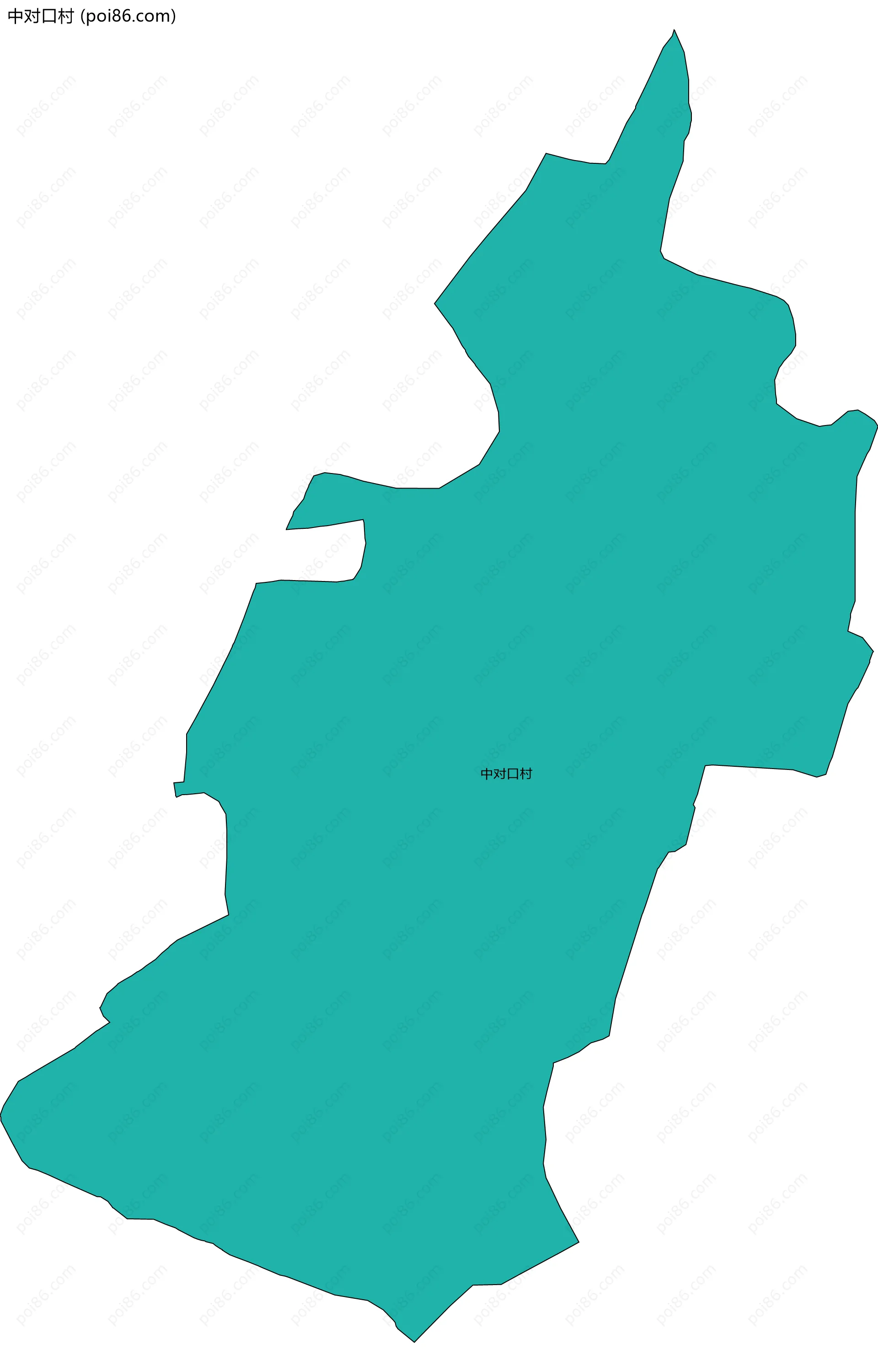 中对口村边界地图