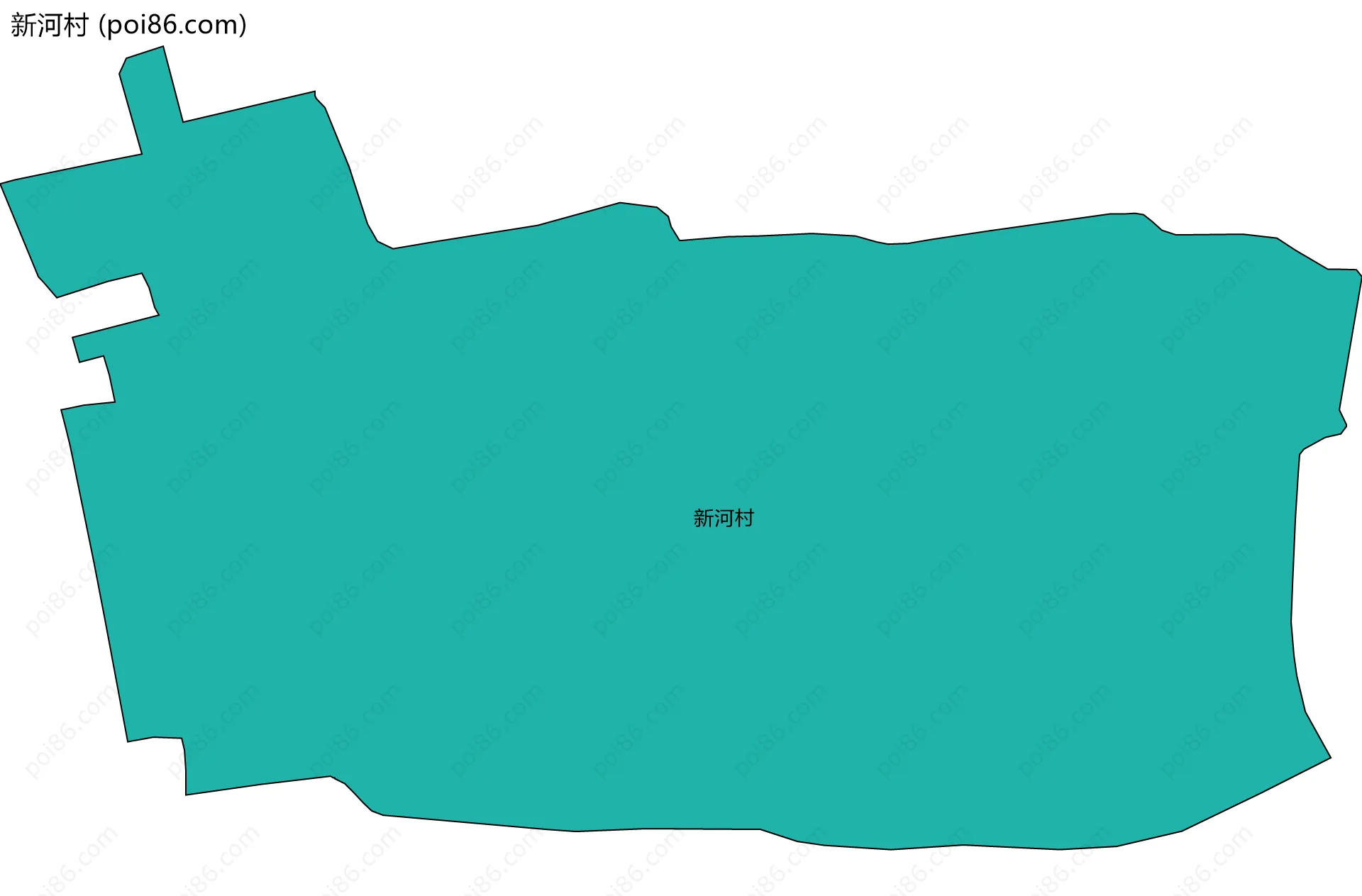 新河村边界地图