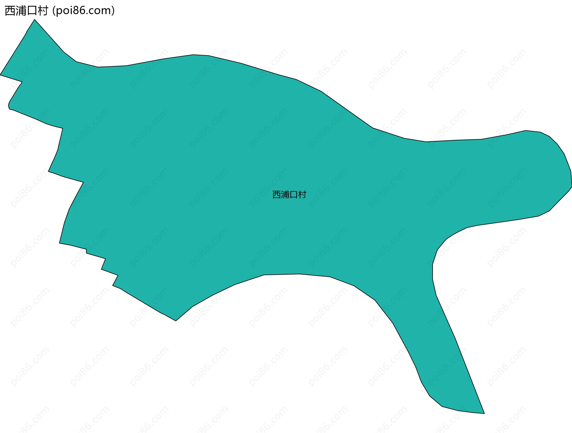 西浦口村边界地图