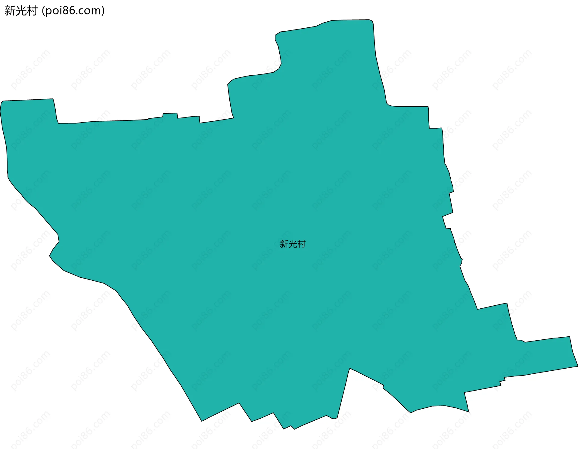 新光村边界地图