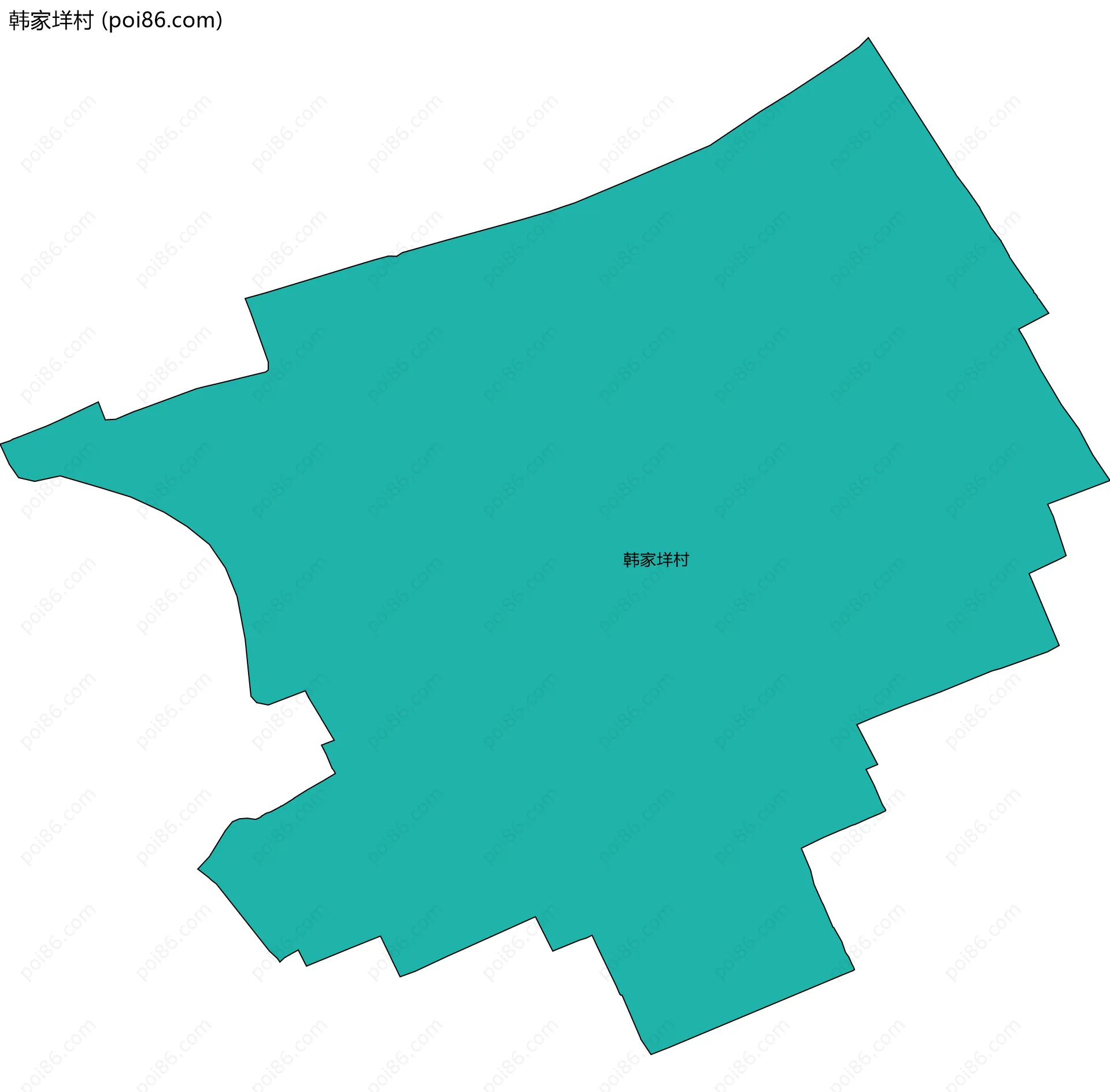 韩家垟村边界地图