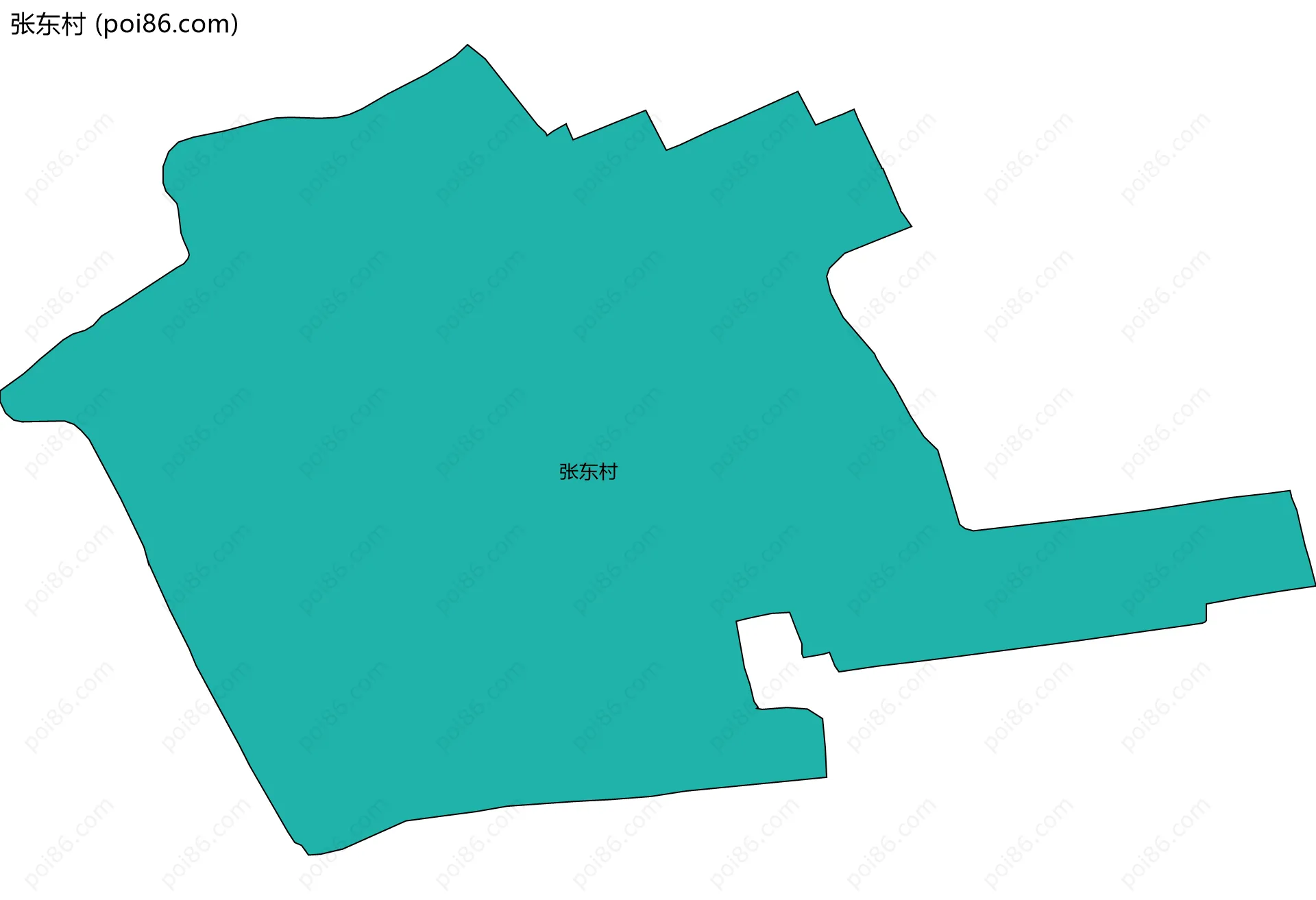 张东村边界地图