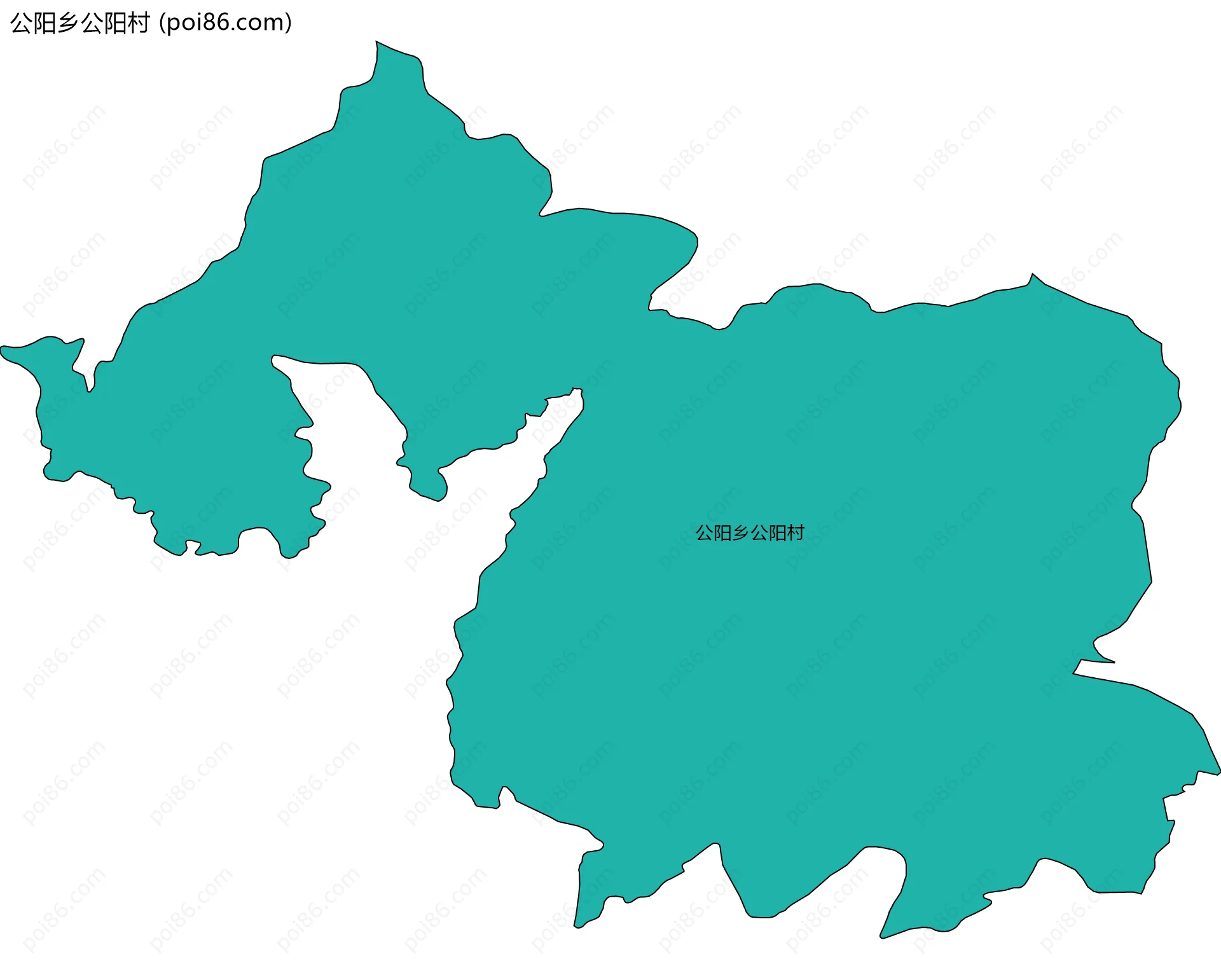 公阳乡公阳村边界地图