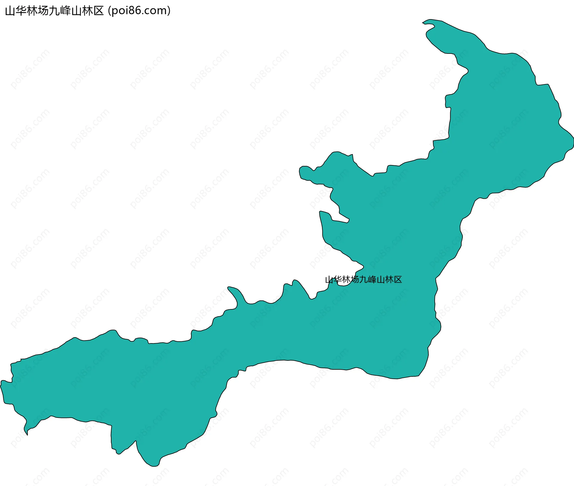 山华林场九峰山林区边界地图