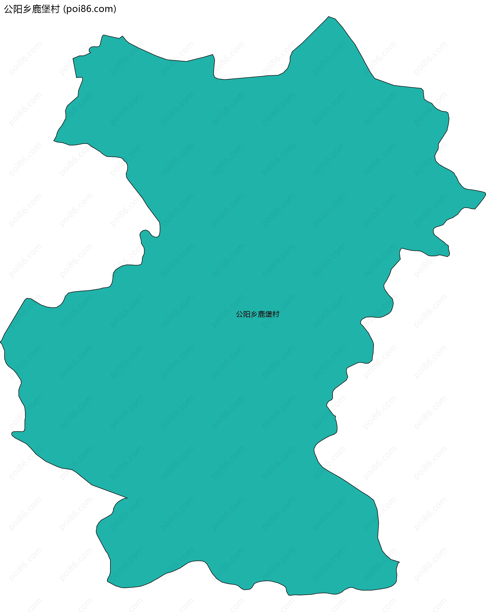 公阳乡鹿堡村边界地图