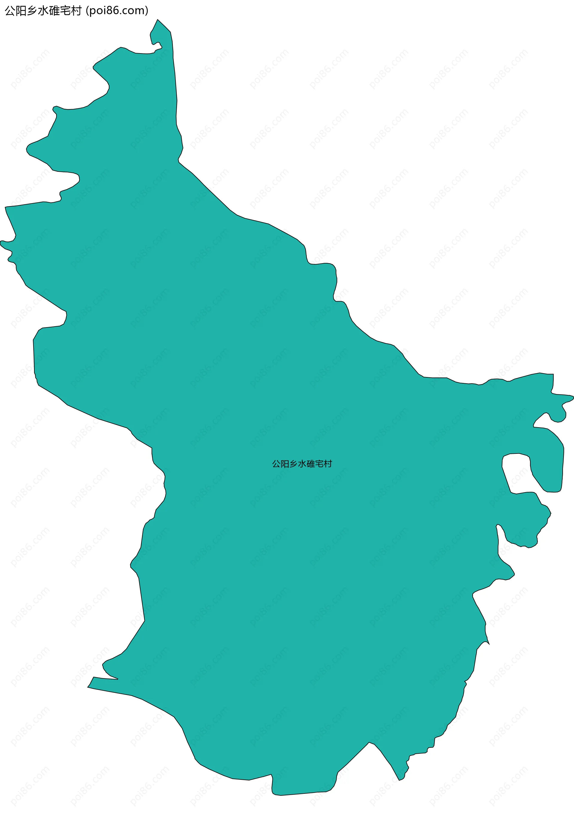 公阳乡水碓宅村边界地图