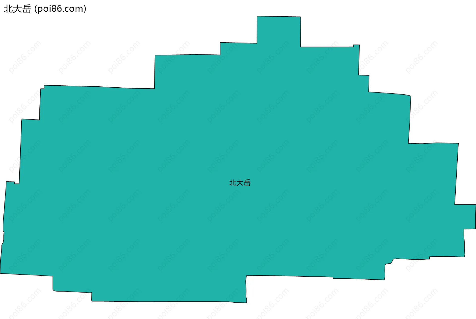 北大岳边界地图