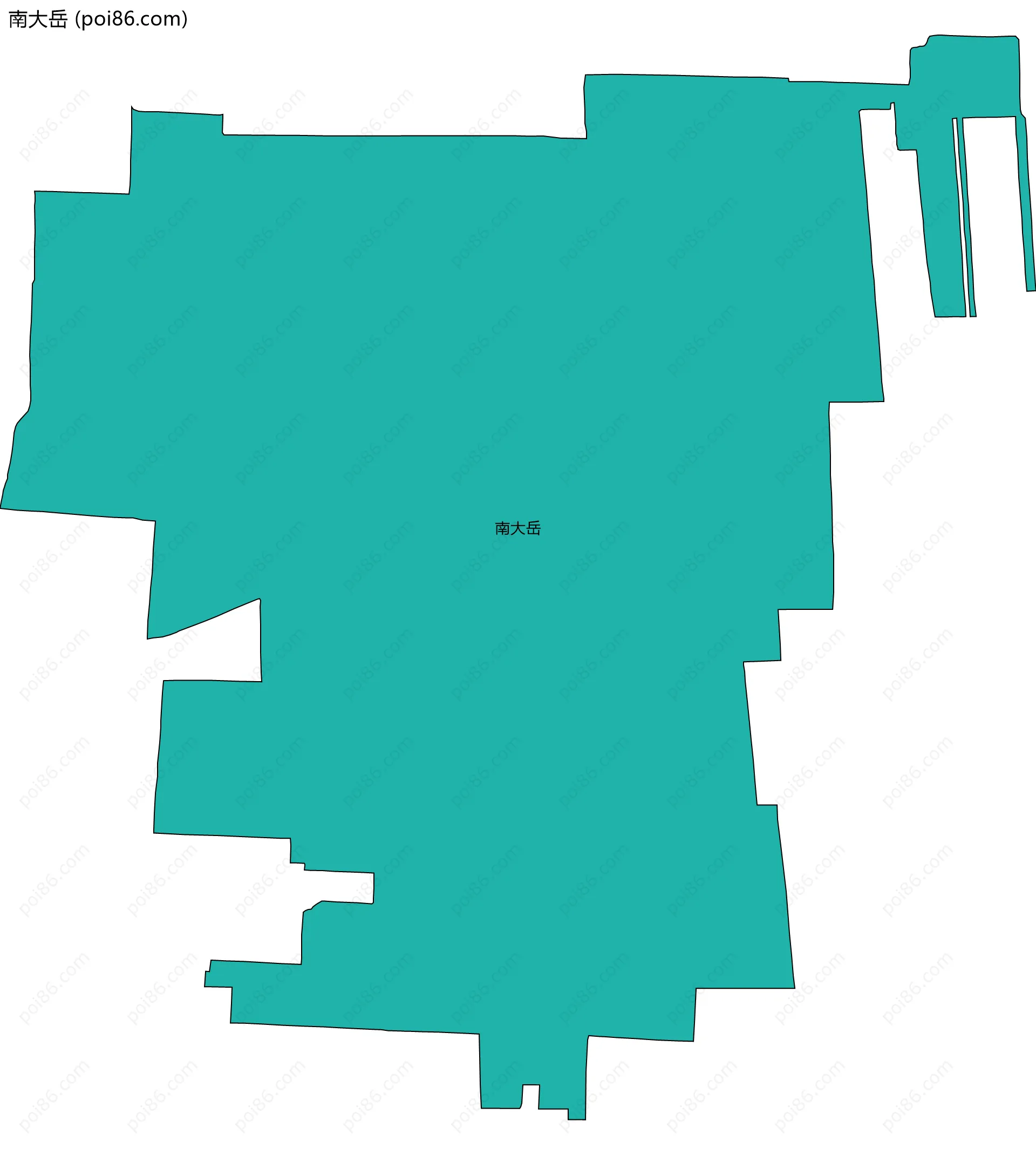 南大岳边界地图