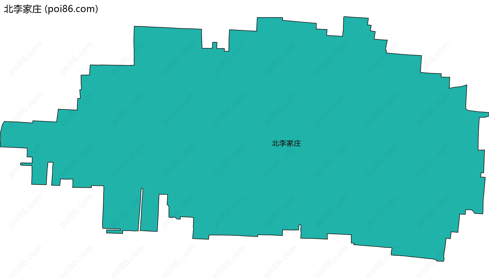 北李家庄边界地图