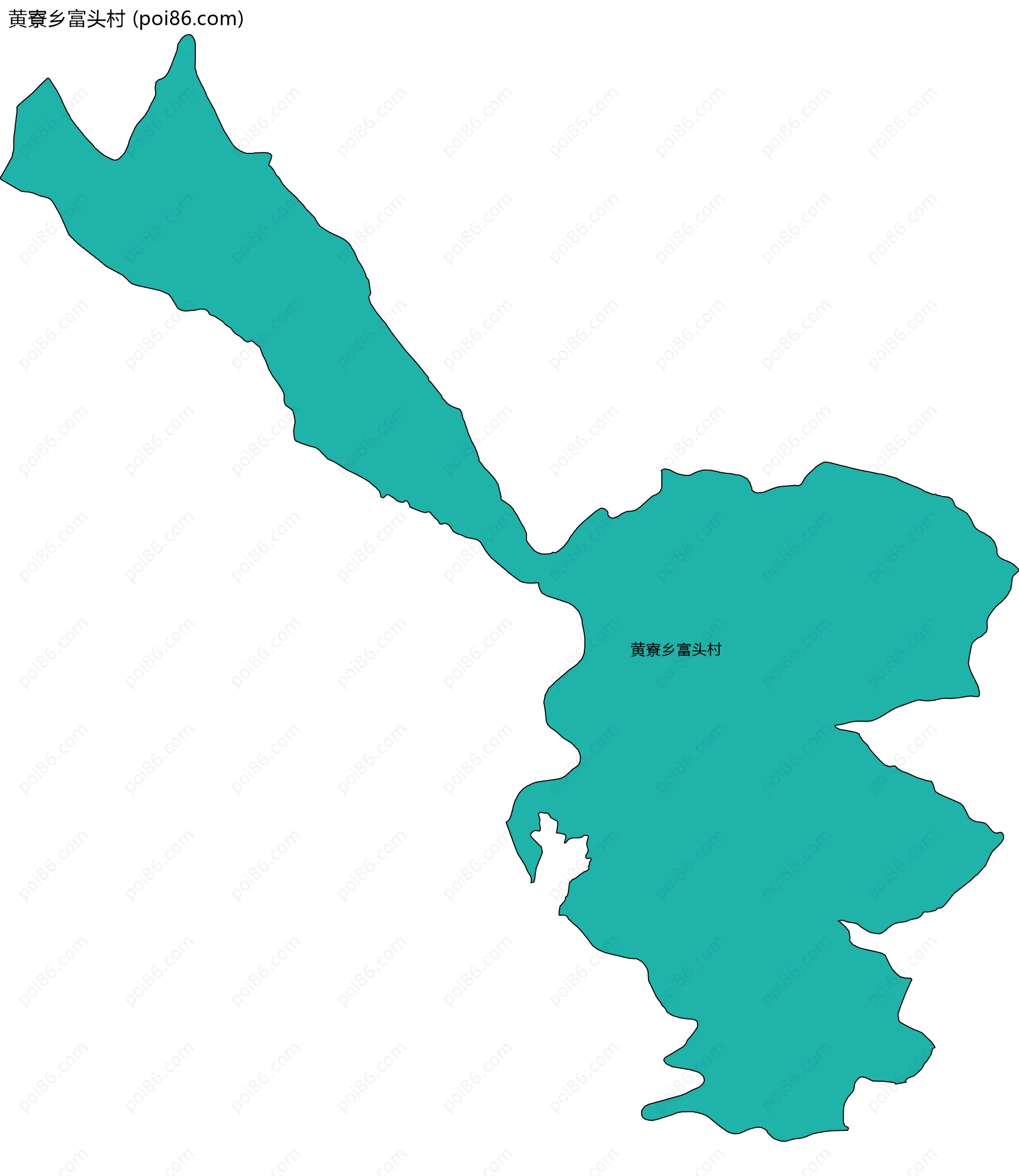 黄寮乡富头村边界地图