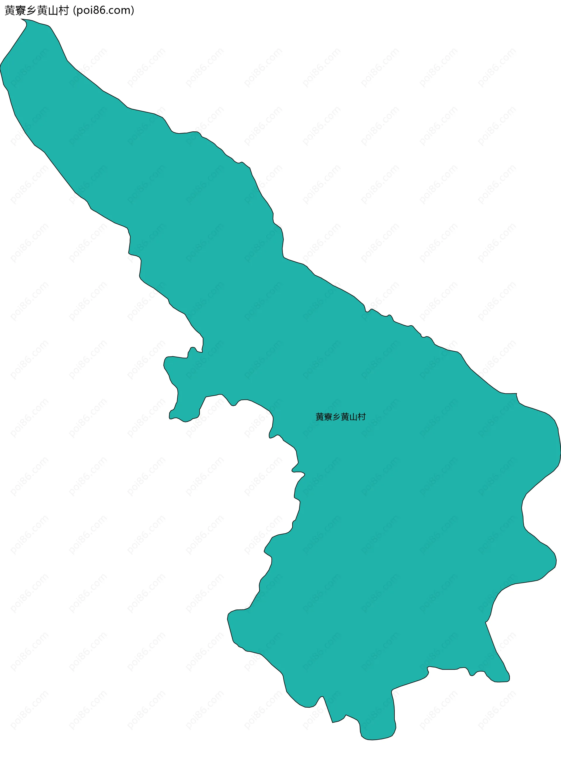 黄寮乡黄山村边界地图