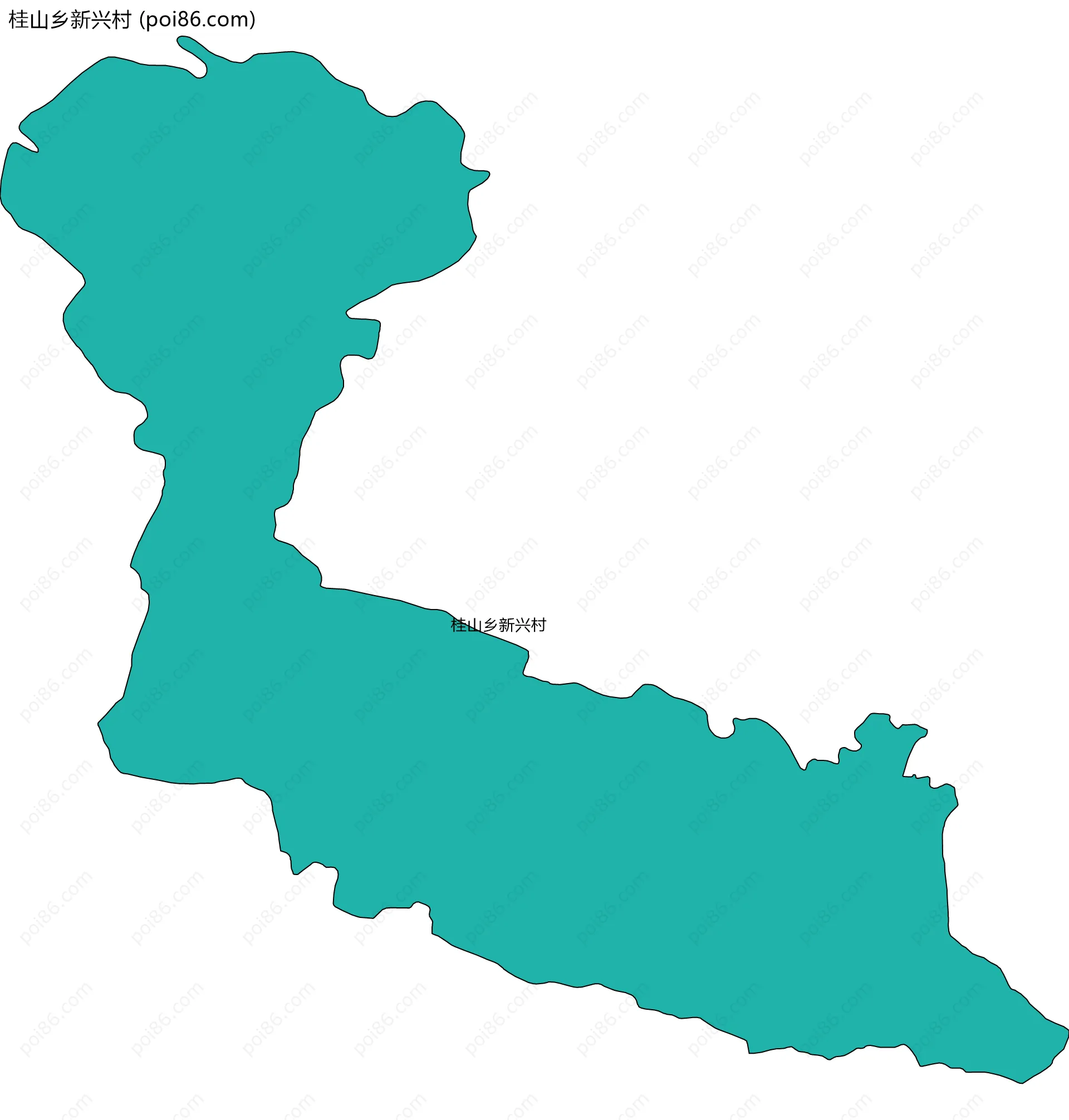 桂山乡新兴村边界地图