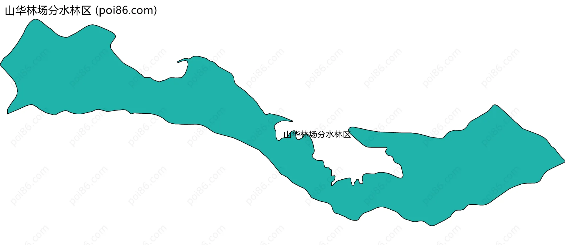 山华林场分水林区边界地图