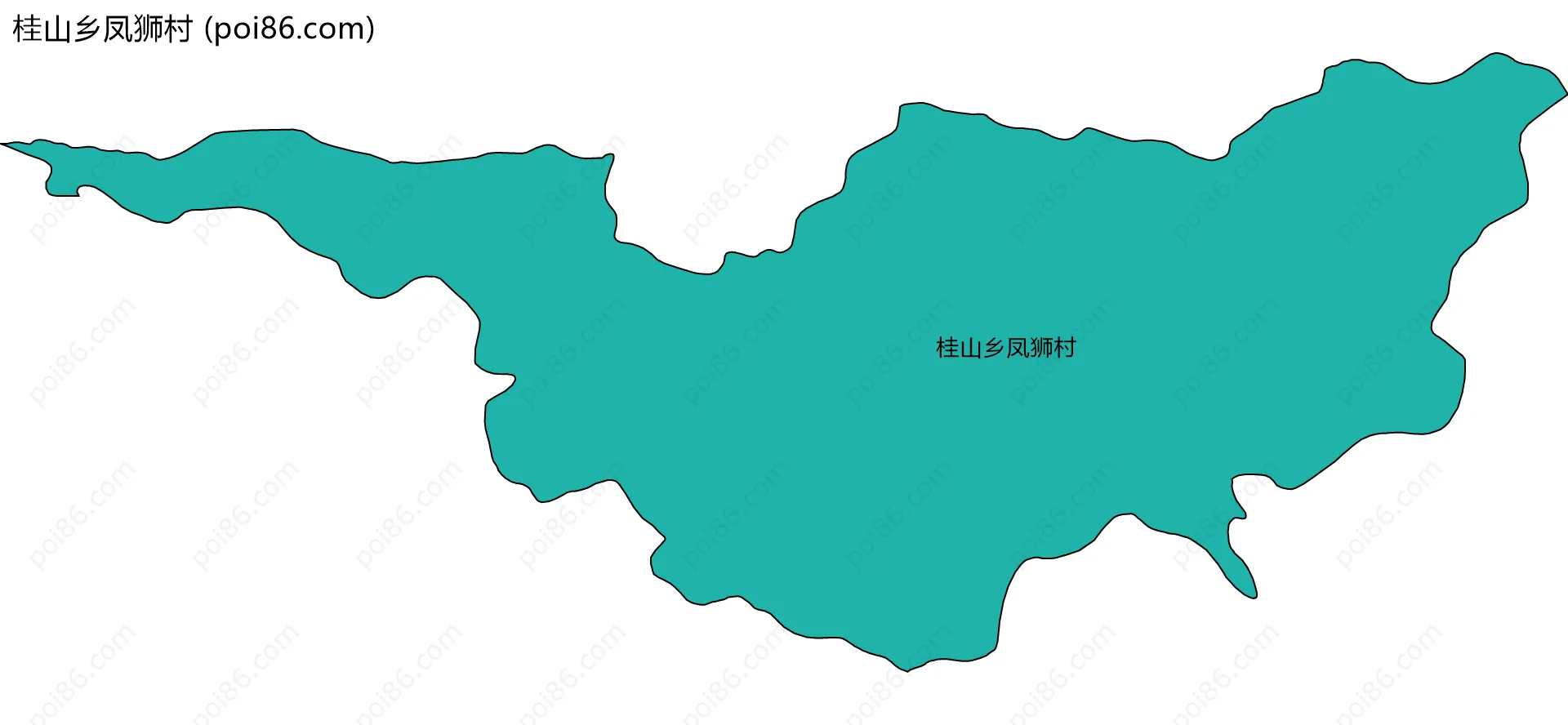 桂山乡凤狮村边界地图