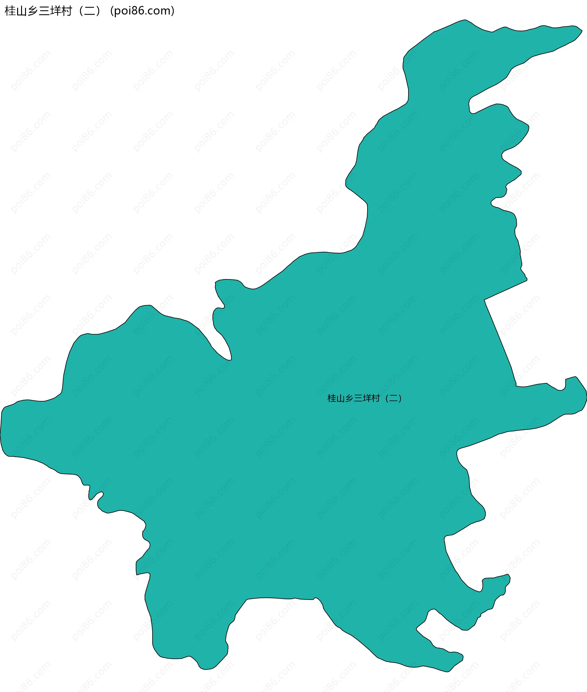 桂山乡三垟村（二）边界地图