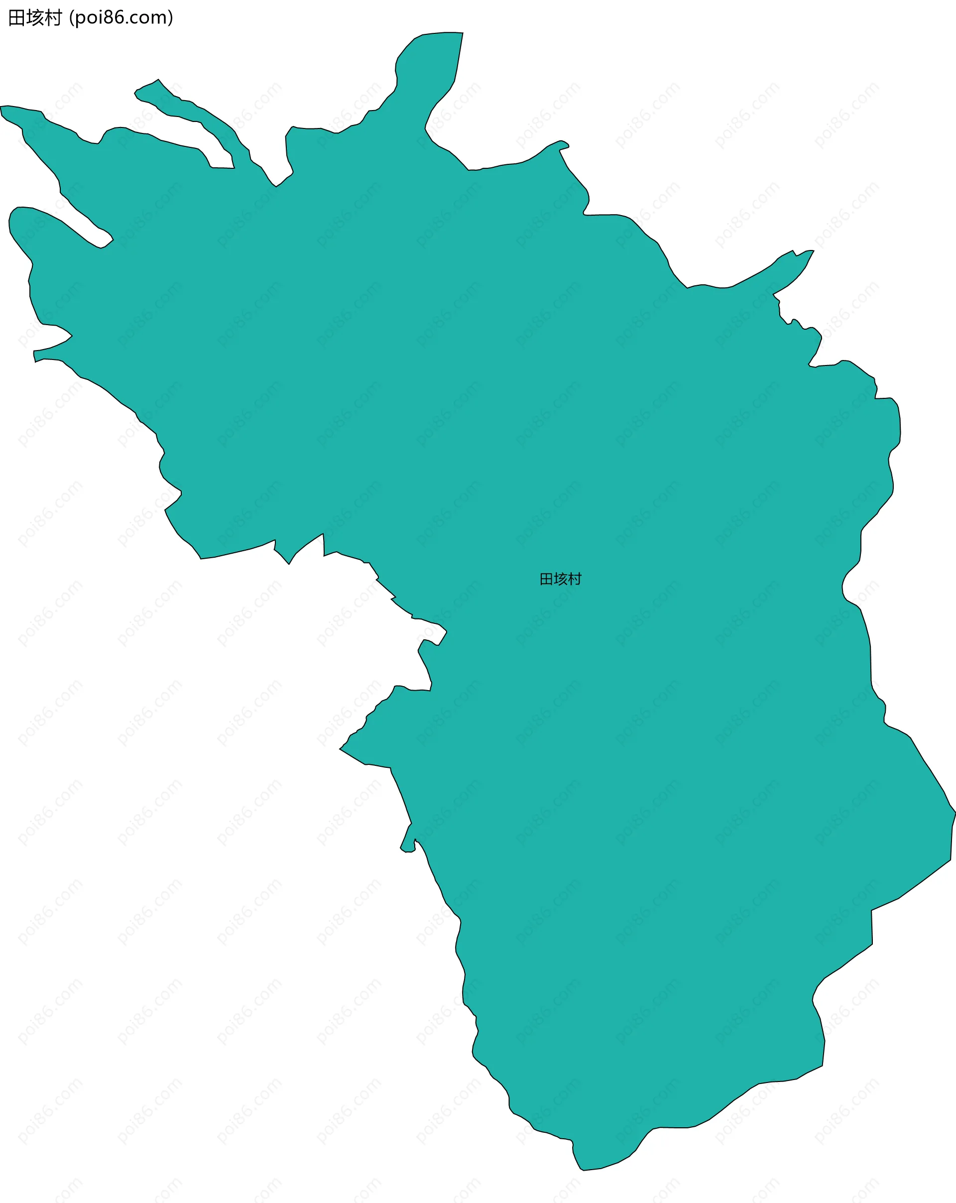 田垓村边界地图