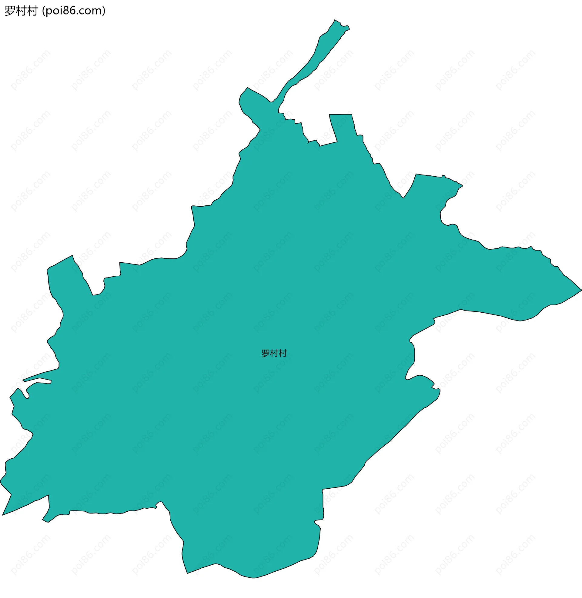 罗村村边界地图