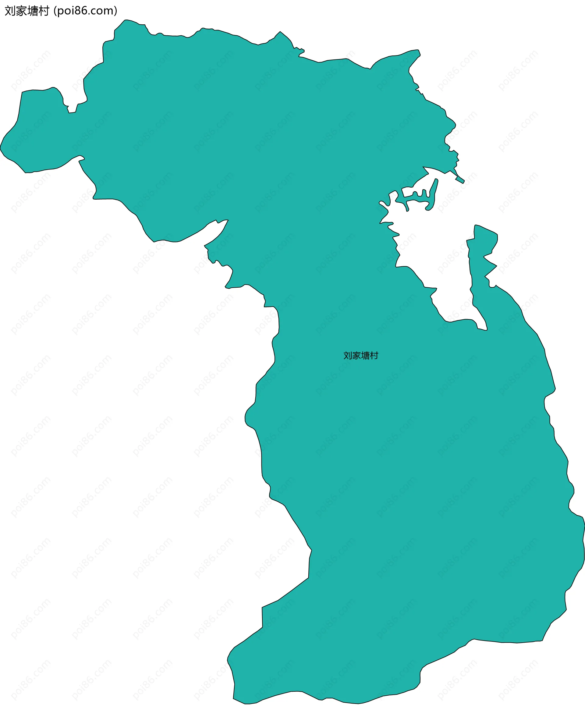 刘家塘村边界地图