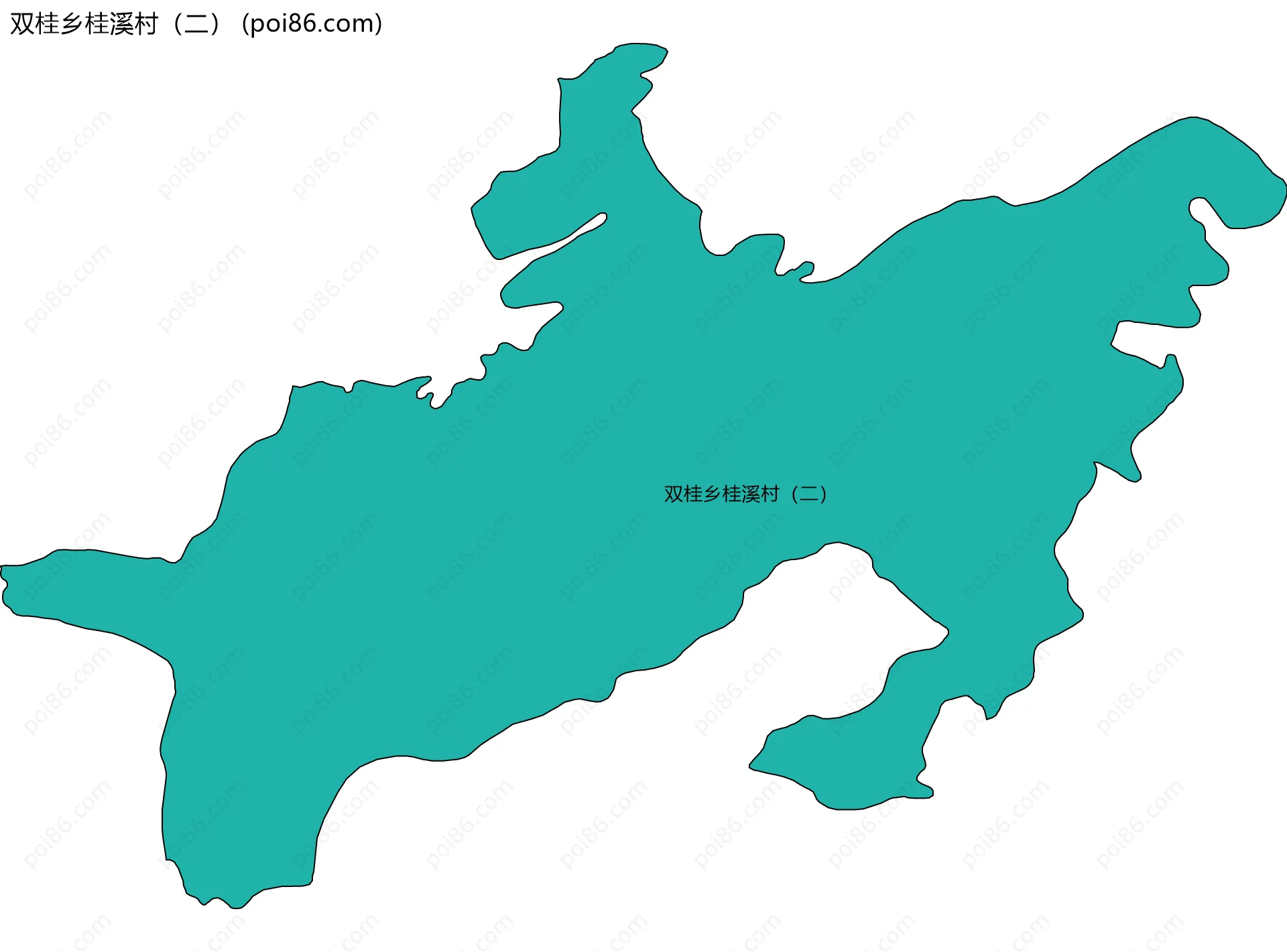双桂乡桂溪村（二）边界地图