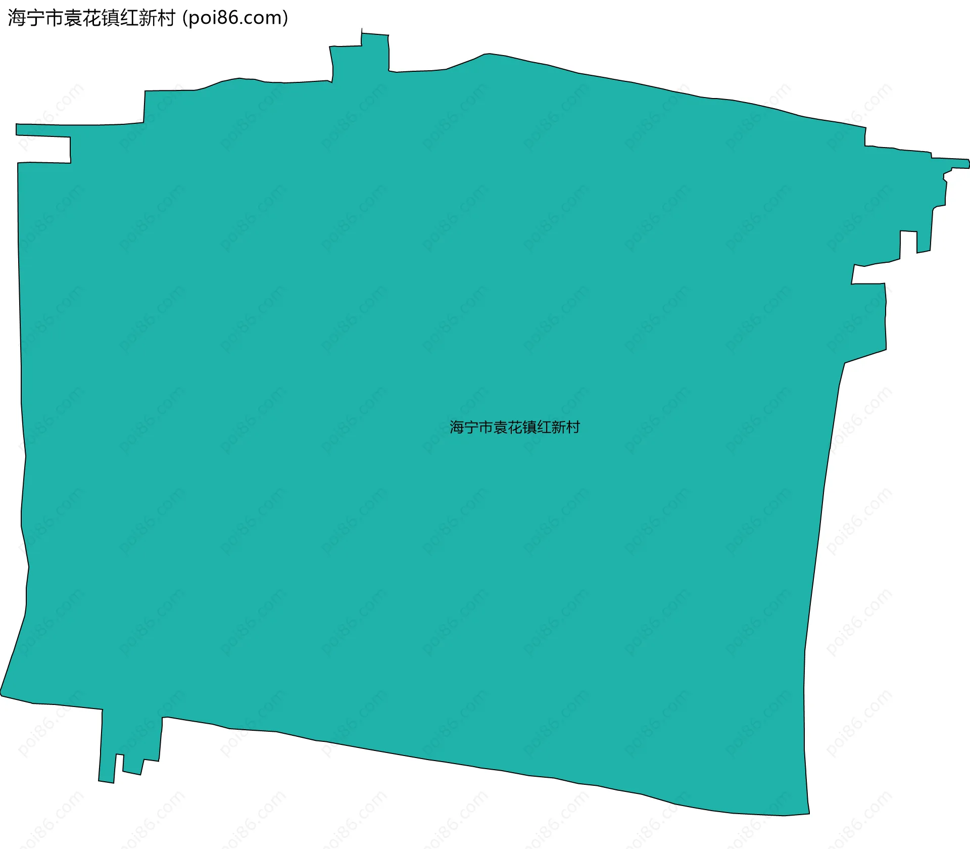 海宁市袁花镇红新村边界地图