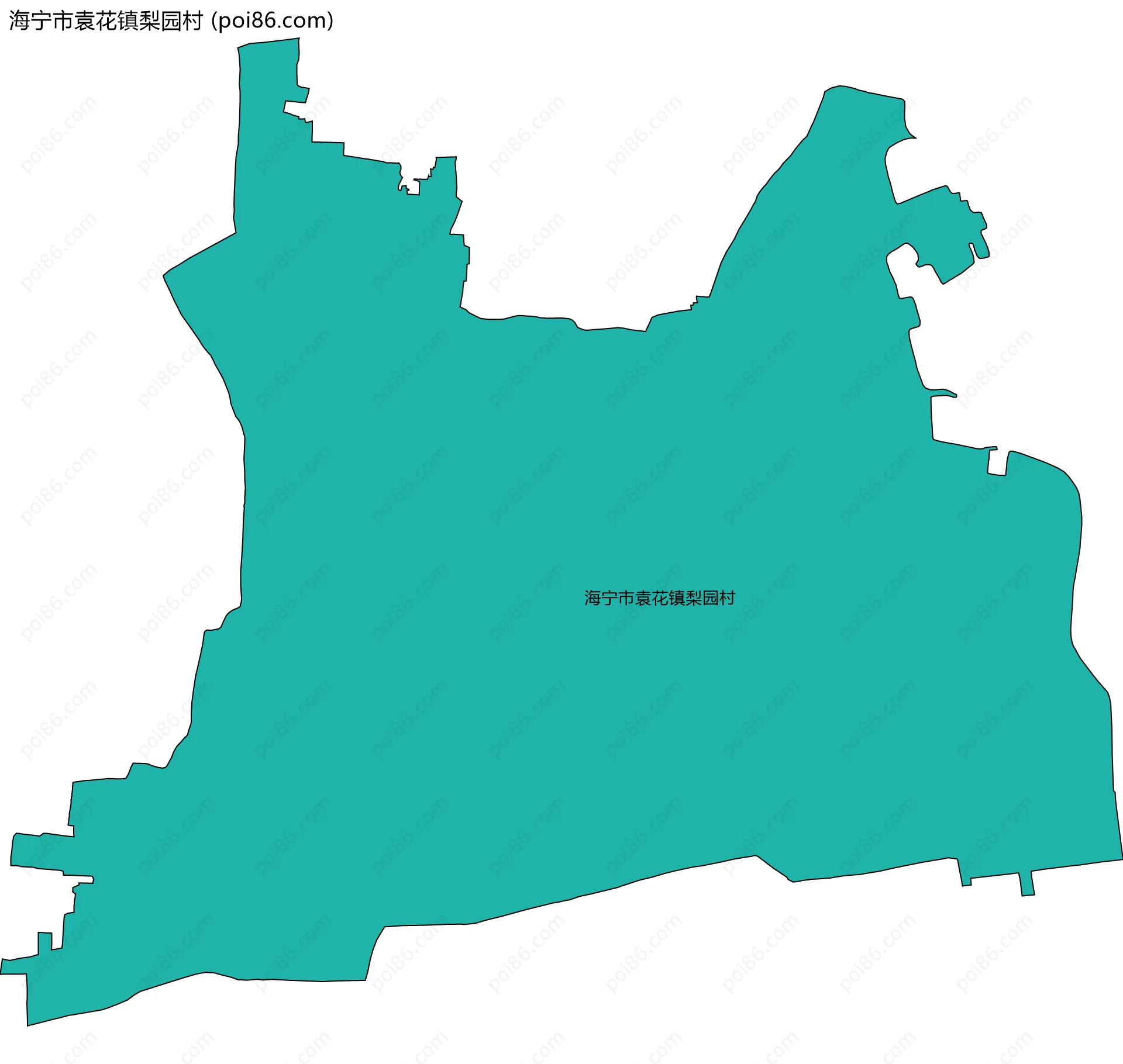 海宁市袁花镇梨园村边界地图