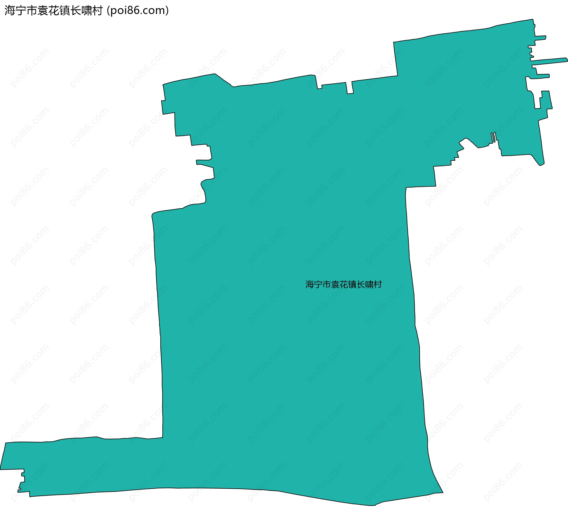 海宁市袁花镇长啸村边界地图