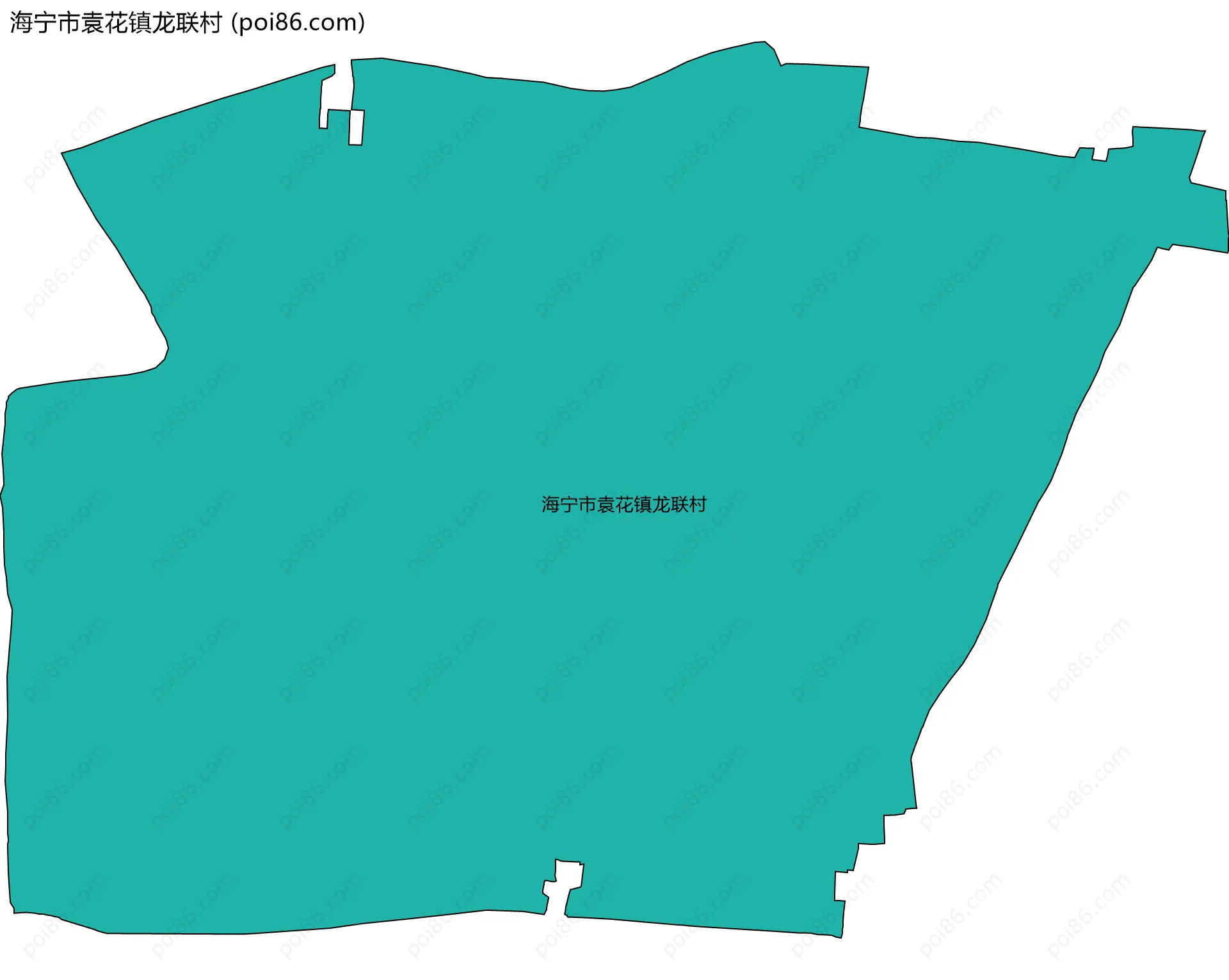 海宁市袁花镇龙联村边界地图