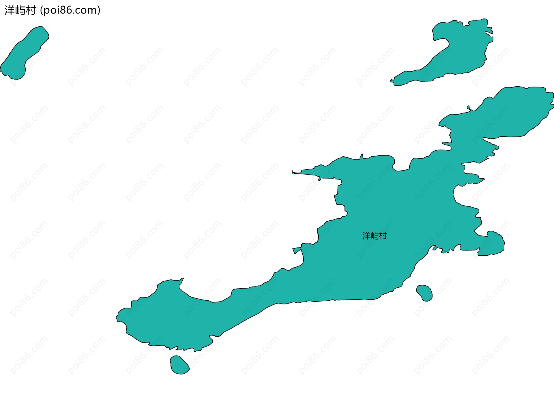 洋屿村边界地图