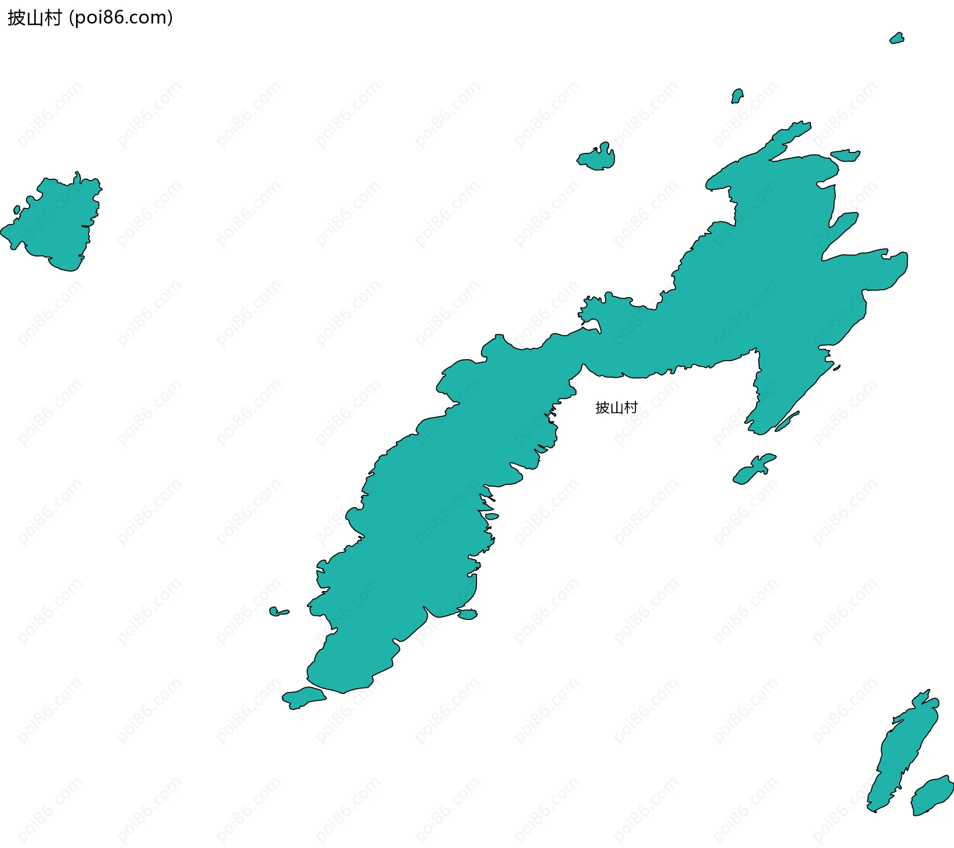 披山村边界地图
