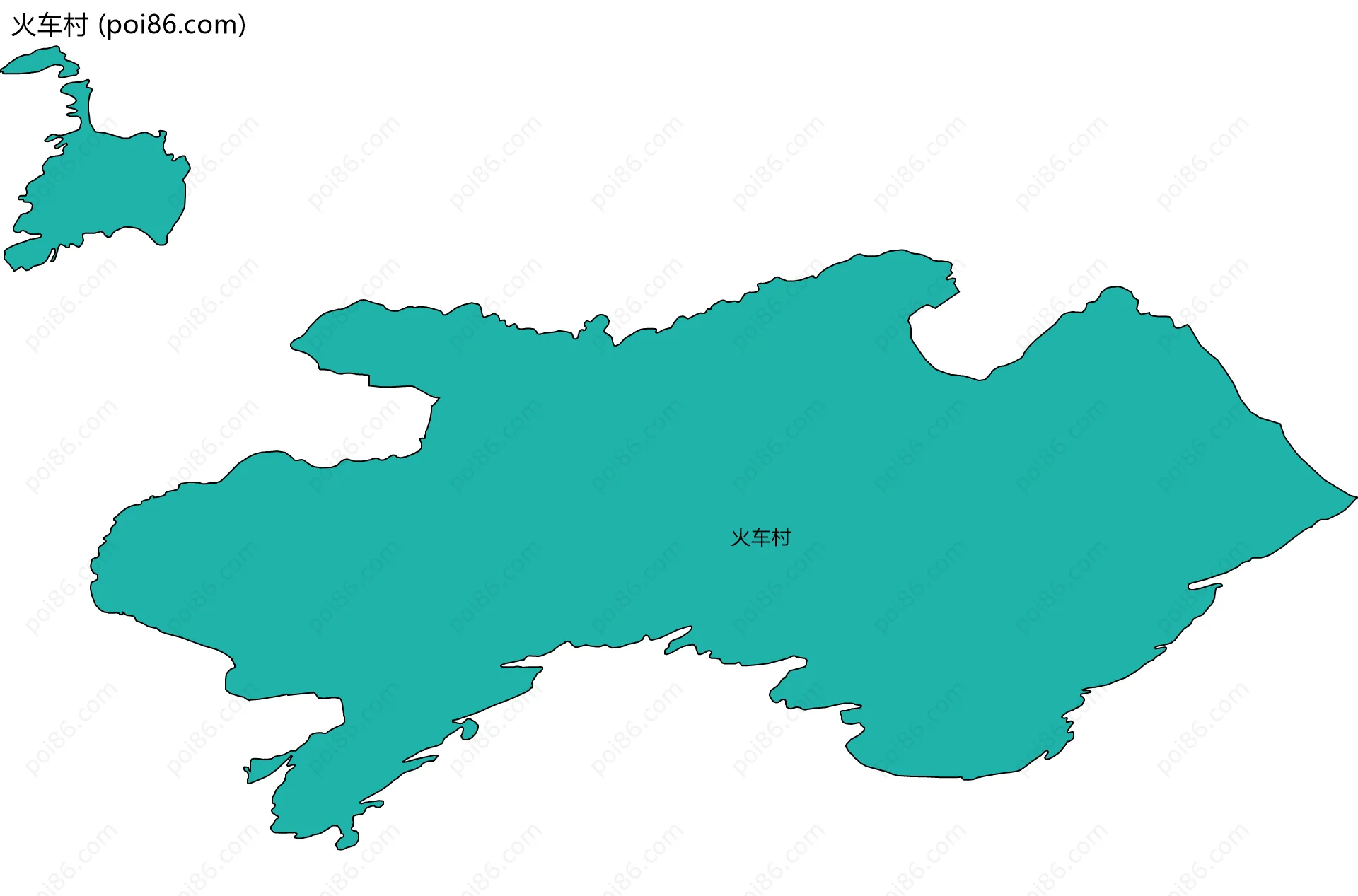 火车村边界地图