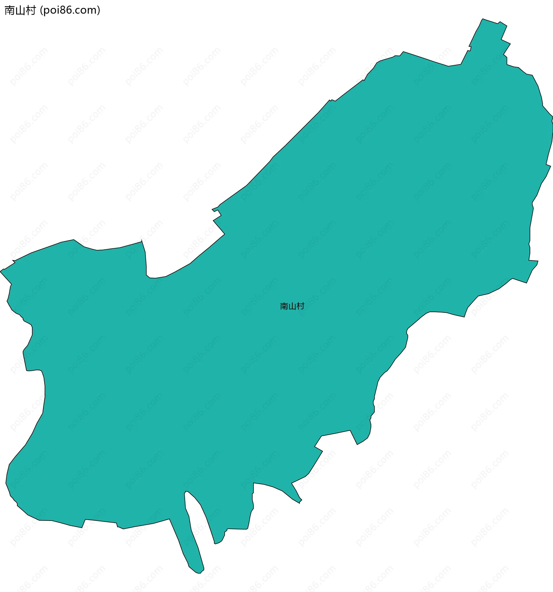 南山村边界地图