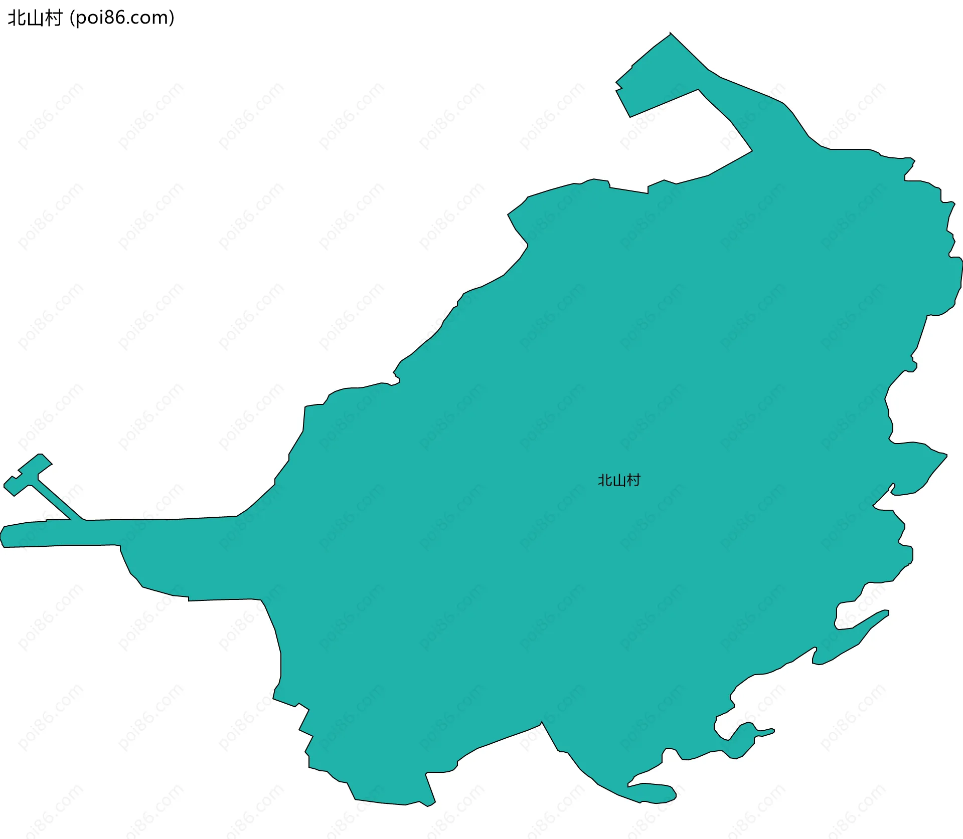 北山村边界地图