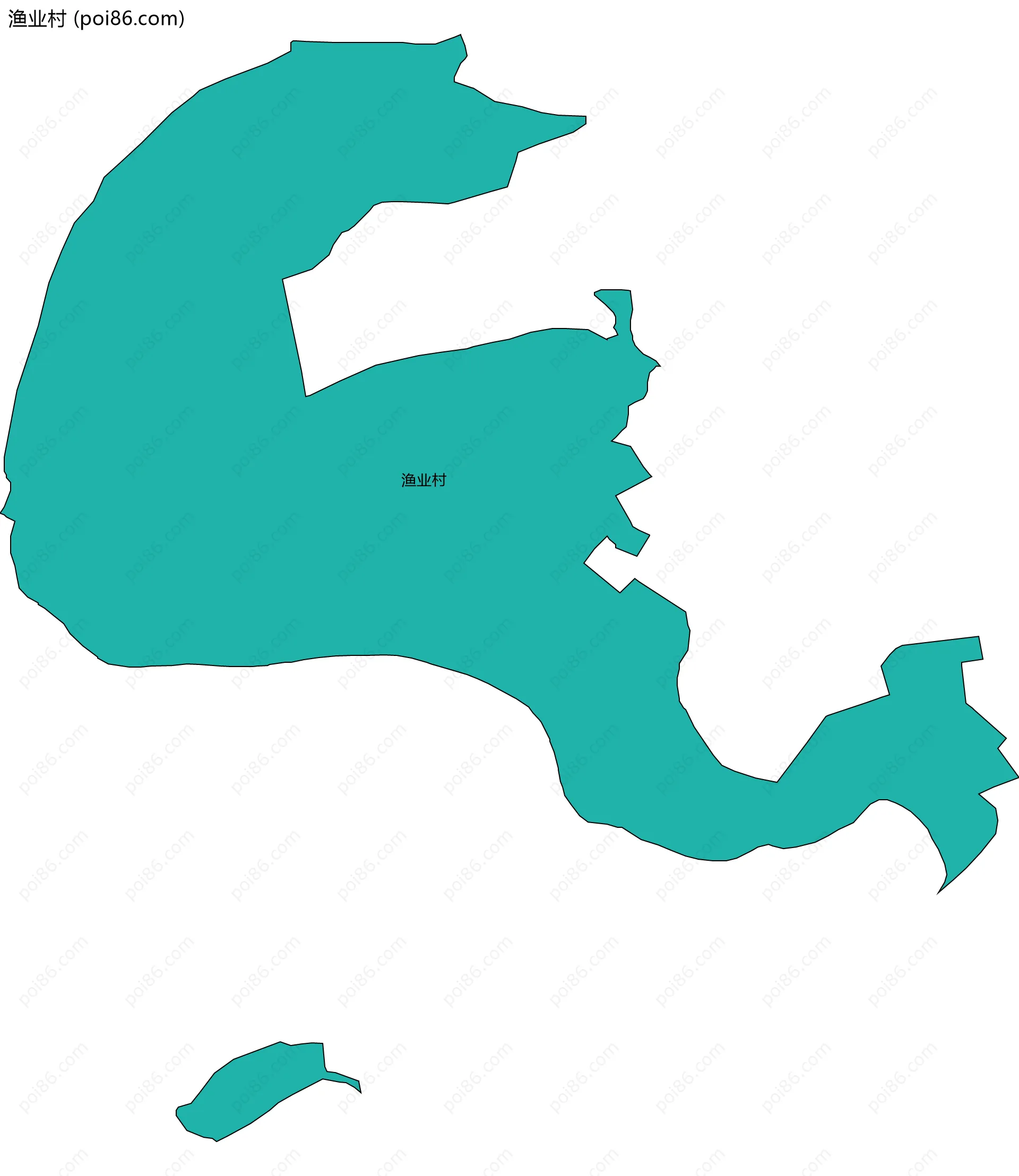 渔业村边界地图