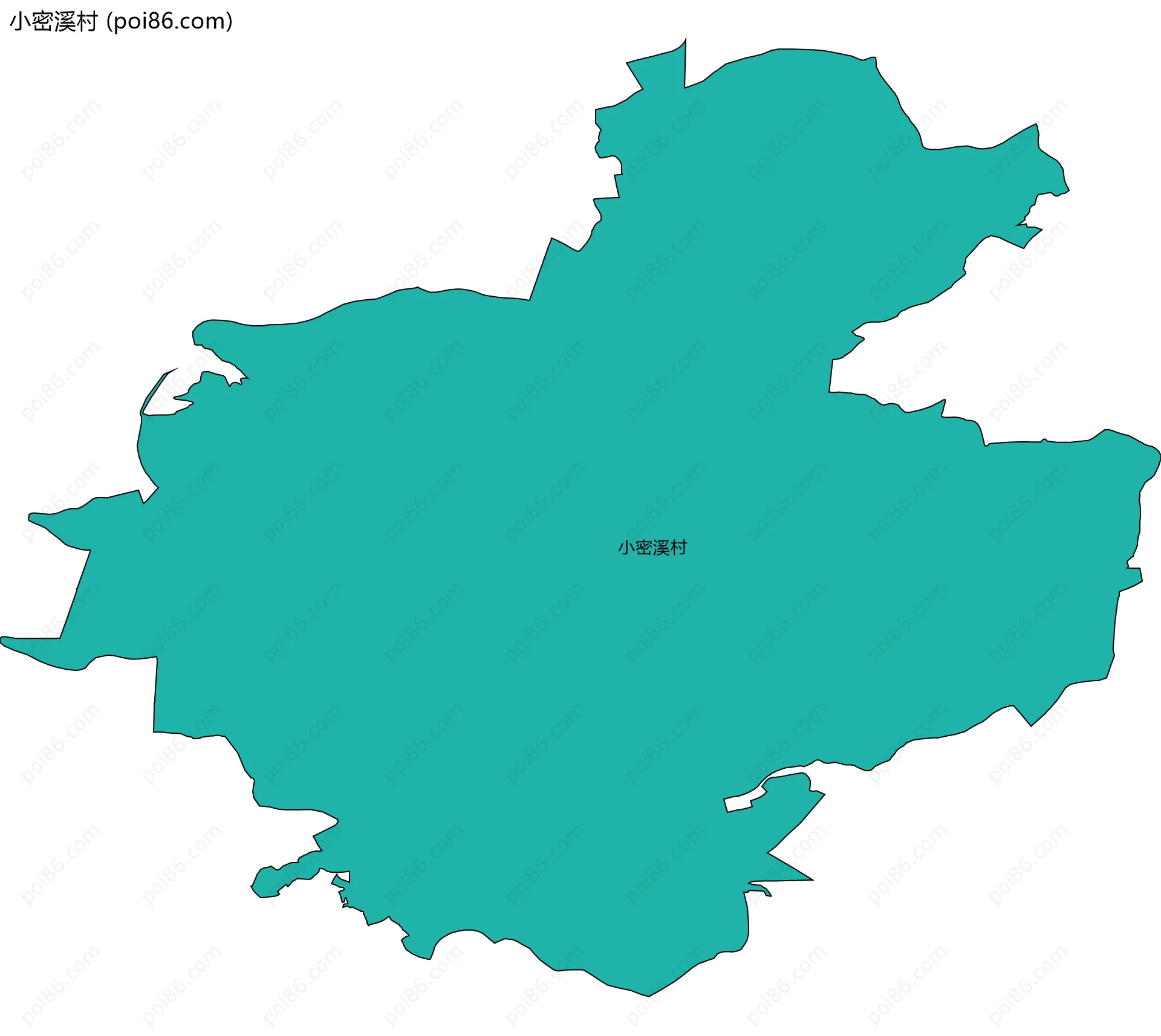 小密溪村边界地图