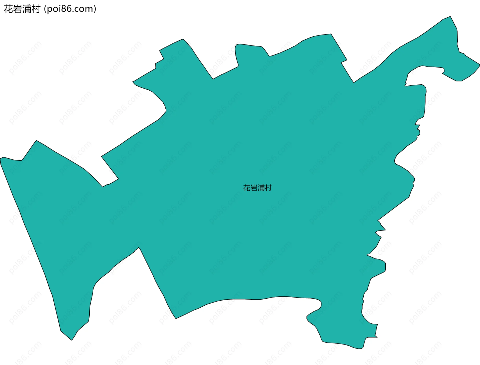 花岩浦村边界地图