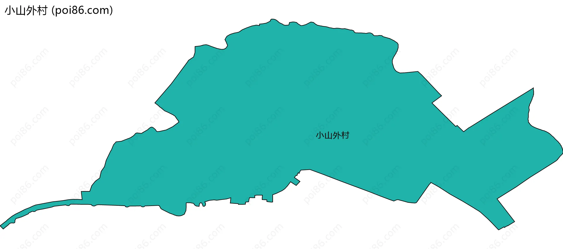 小山外村边界地图