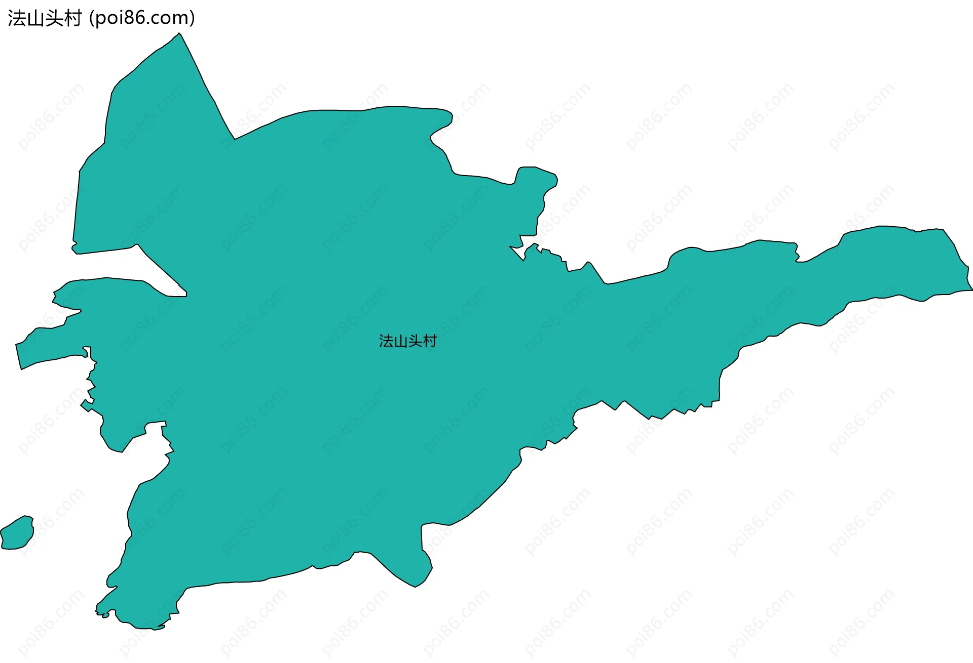 法山头村边界地图