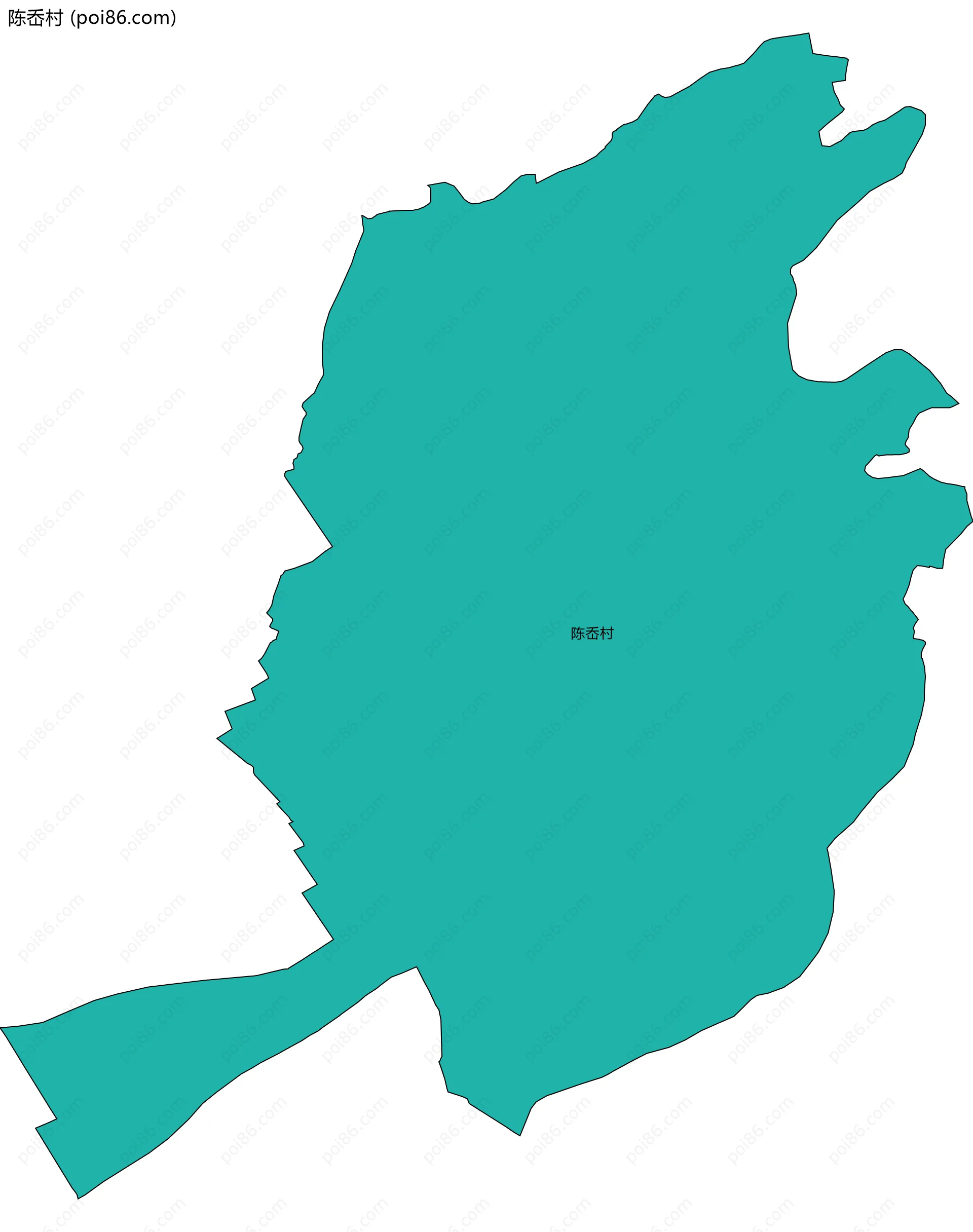 陈岙村边界地图