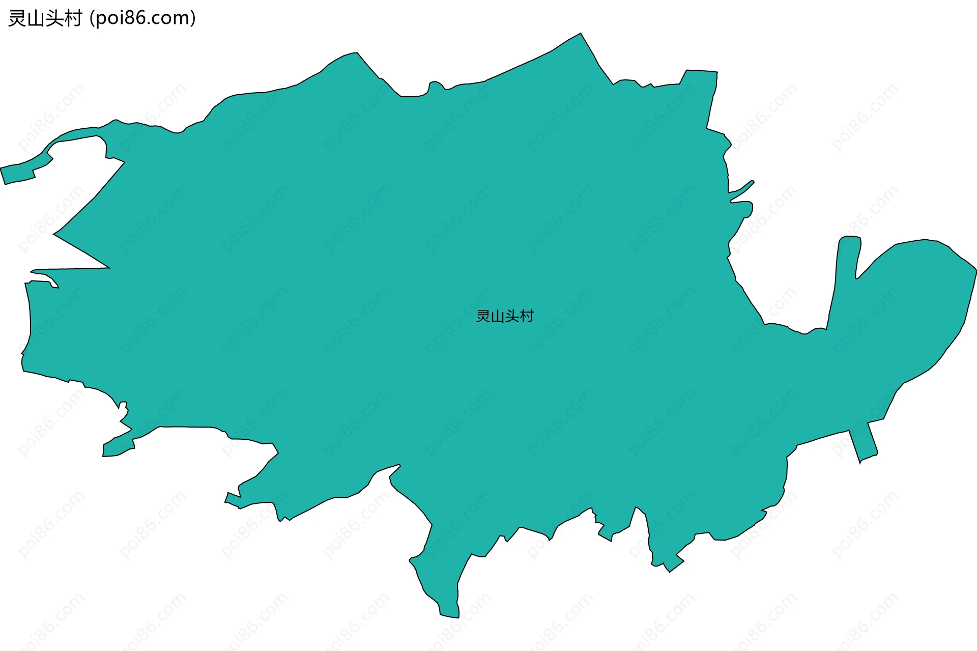 灵山头村边界地图