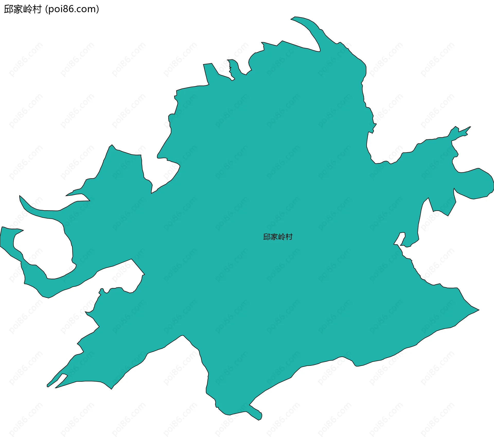 邱家岭村边界地图