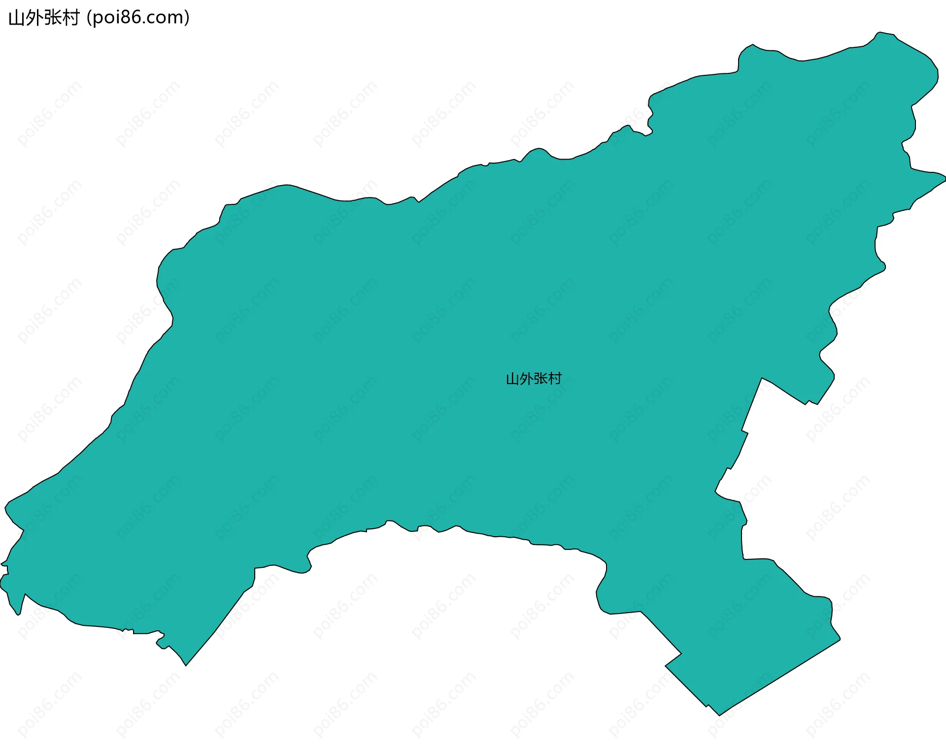 山外张村边界地图