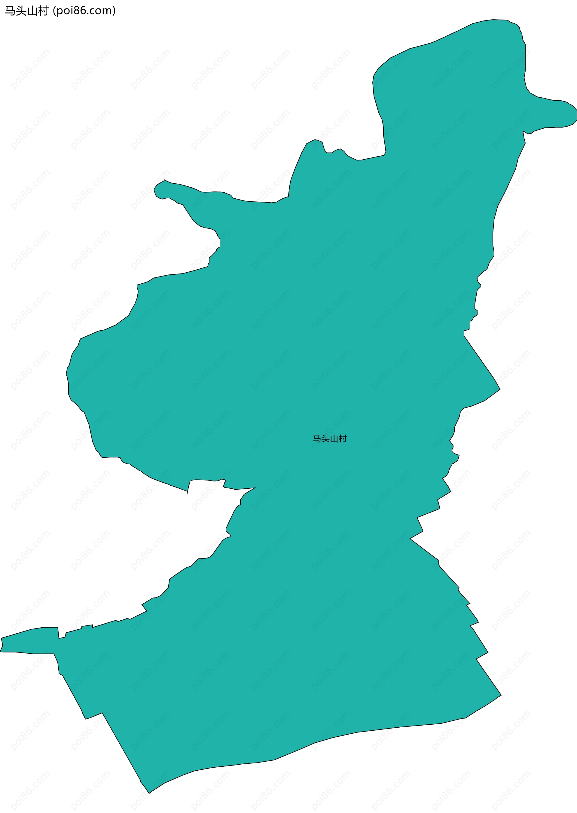 马头山村边界地图