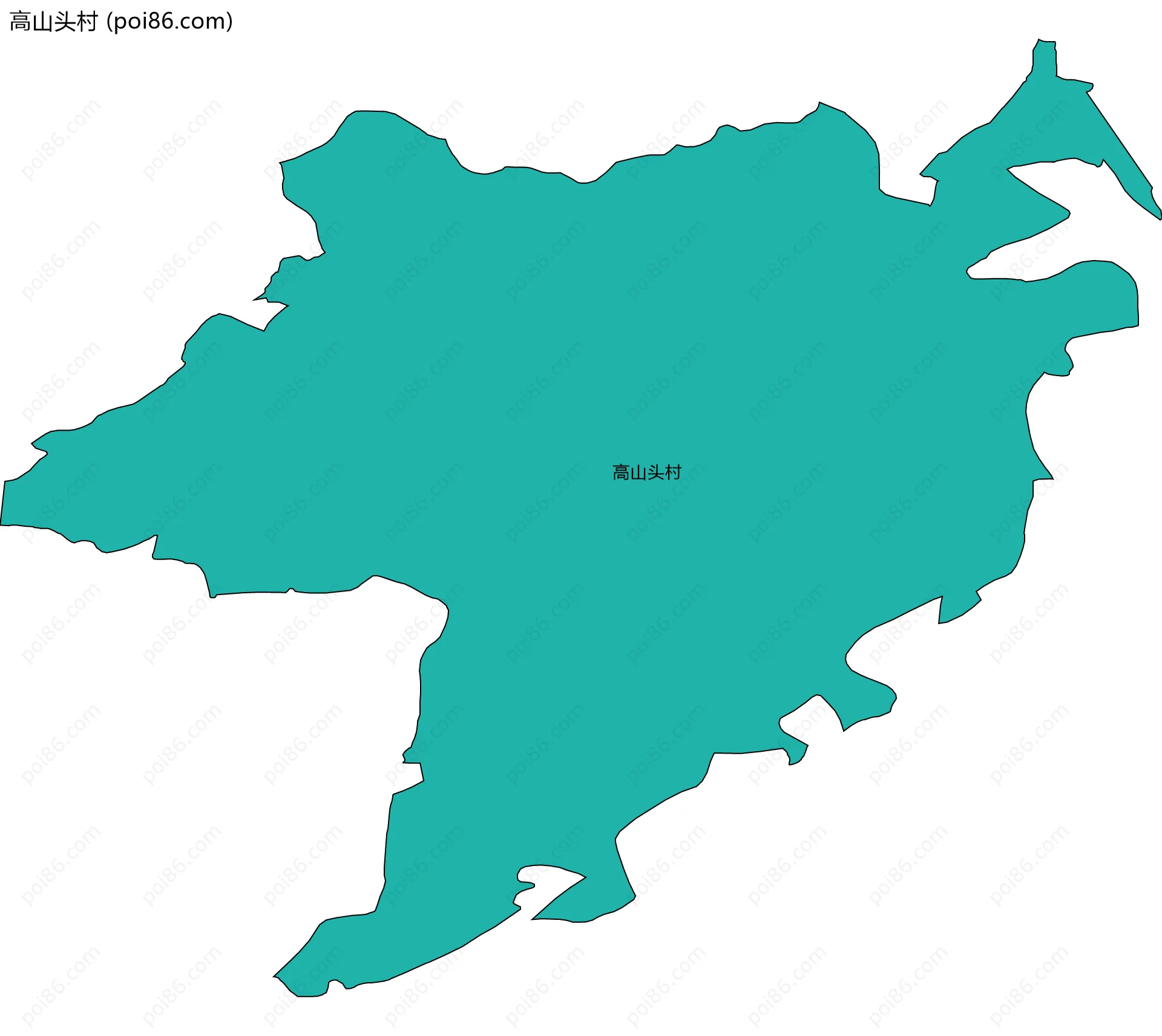 高山头村边界地图