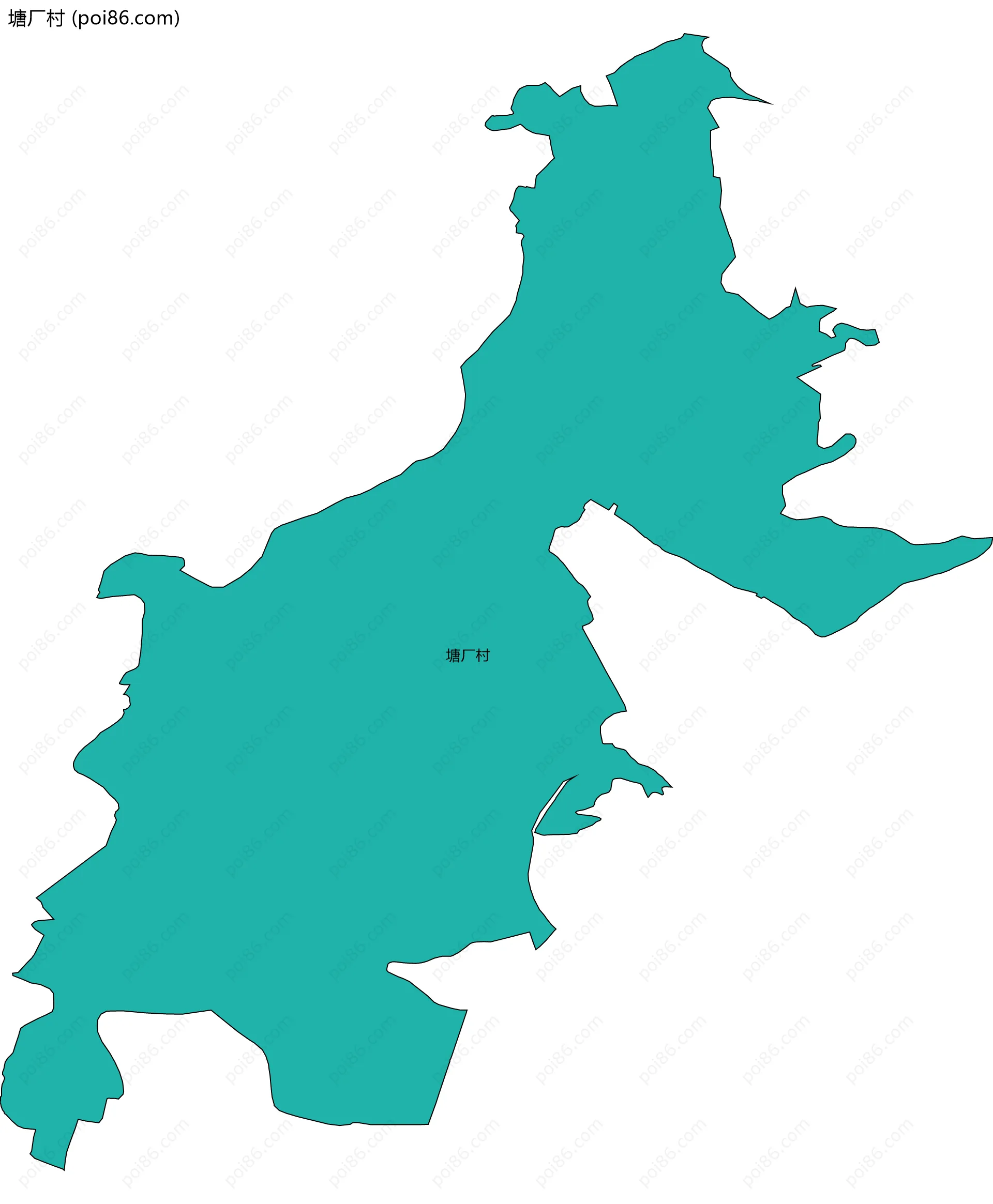 塘厂村边界地图