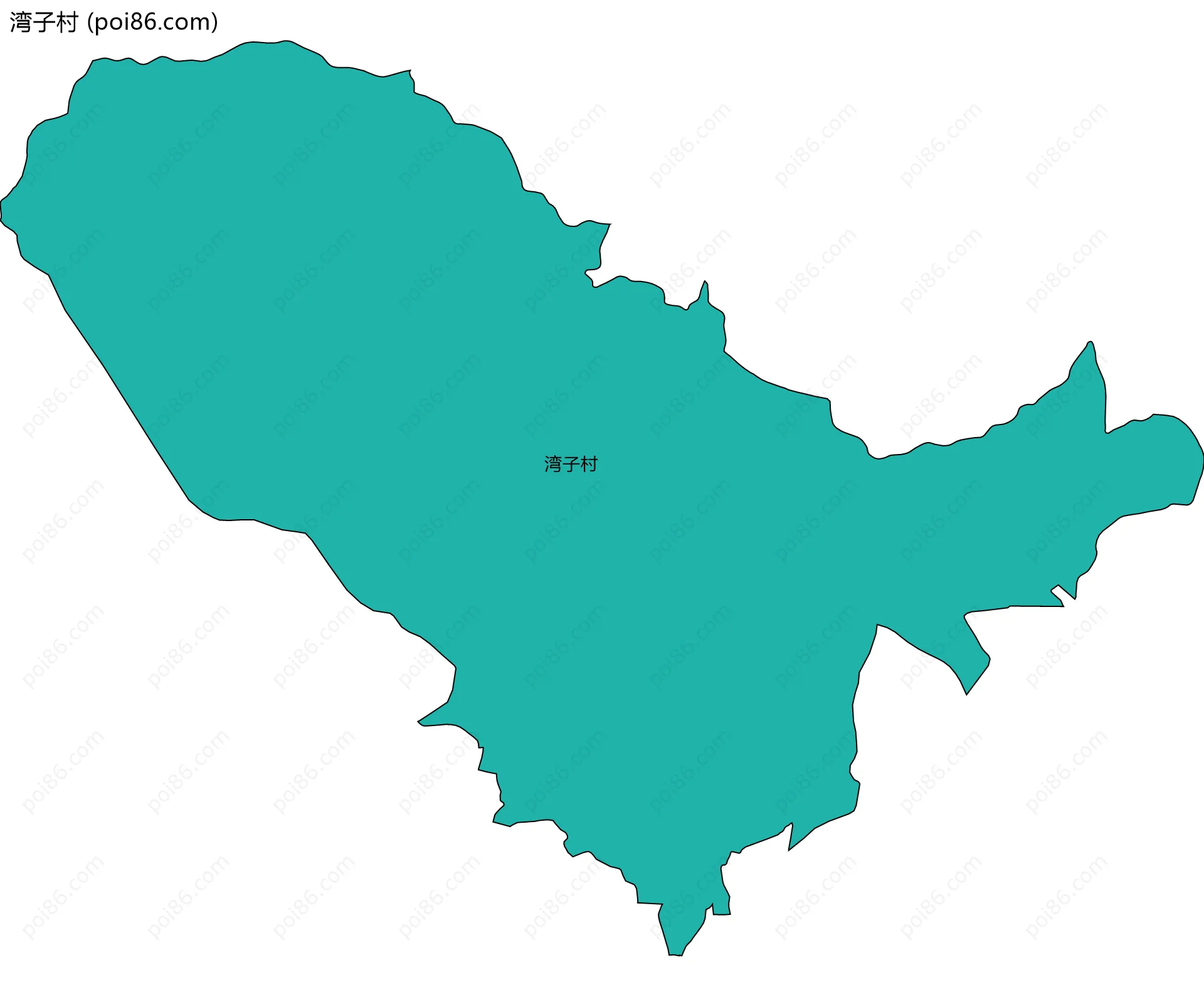 湾子村边界地图