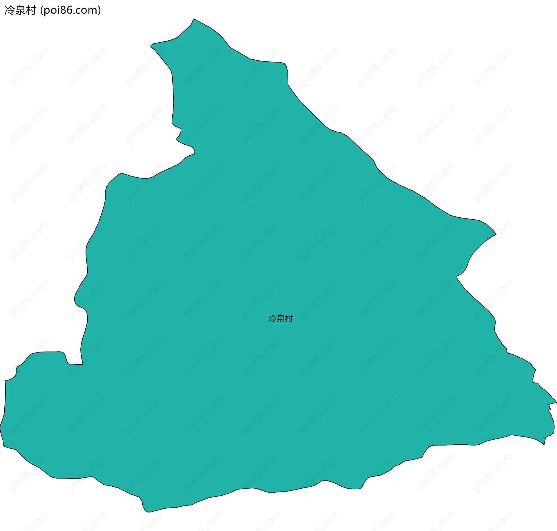 冷泉村边界地图