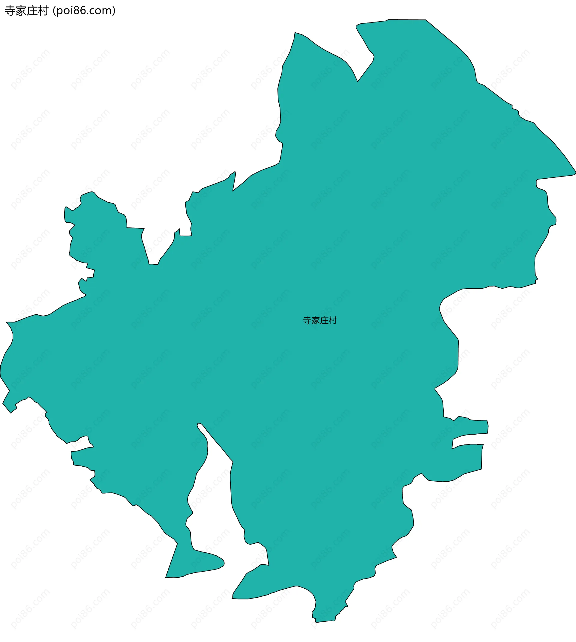 寺家庄村边界地图