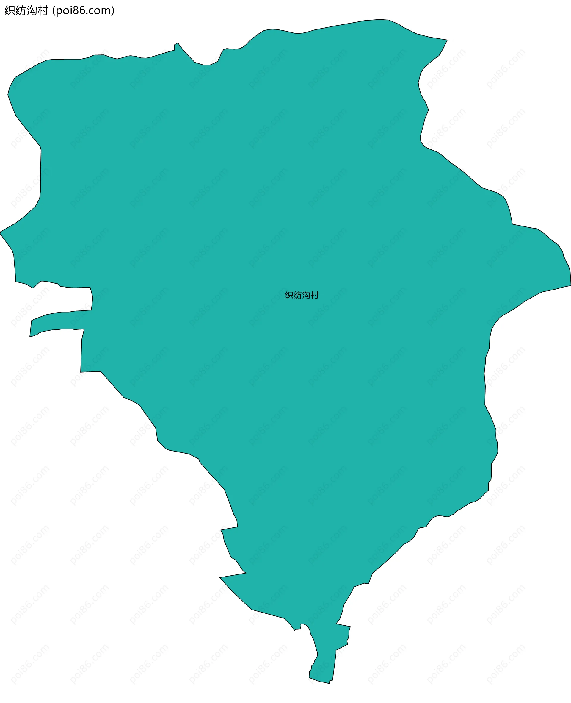 织纺沟村边界地图