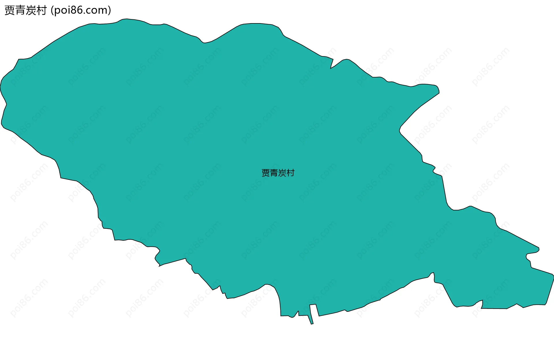 贾青炭村边界地图