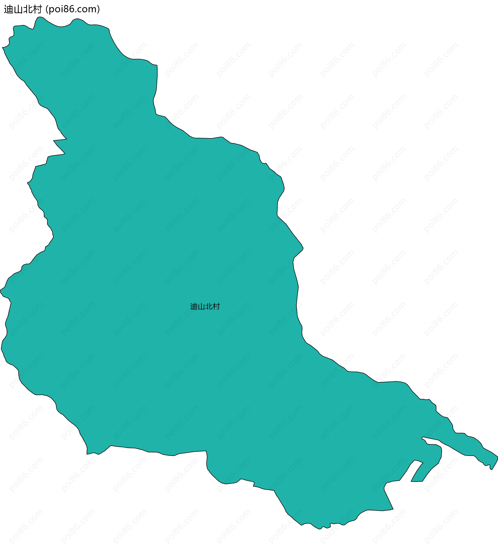 迪山北村边界地图